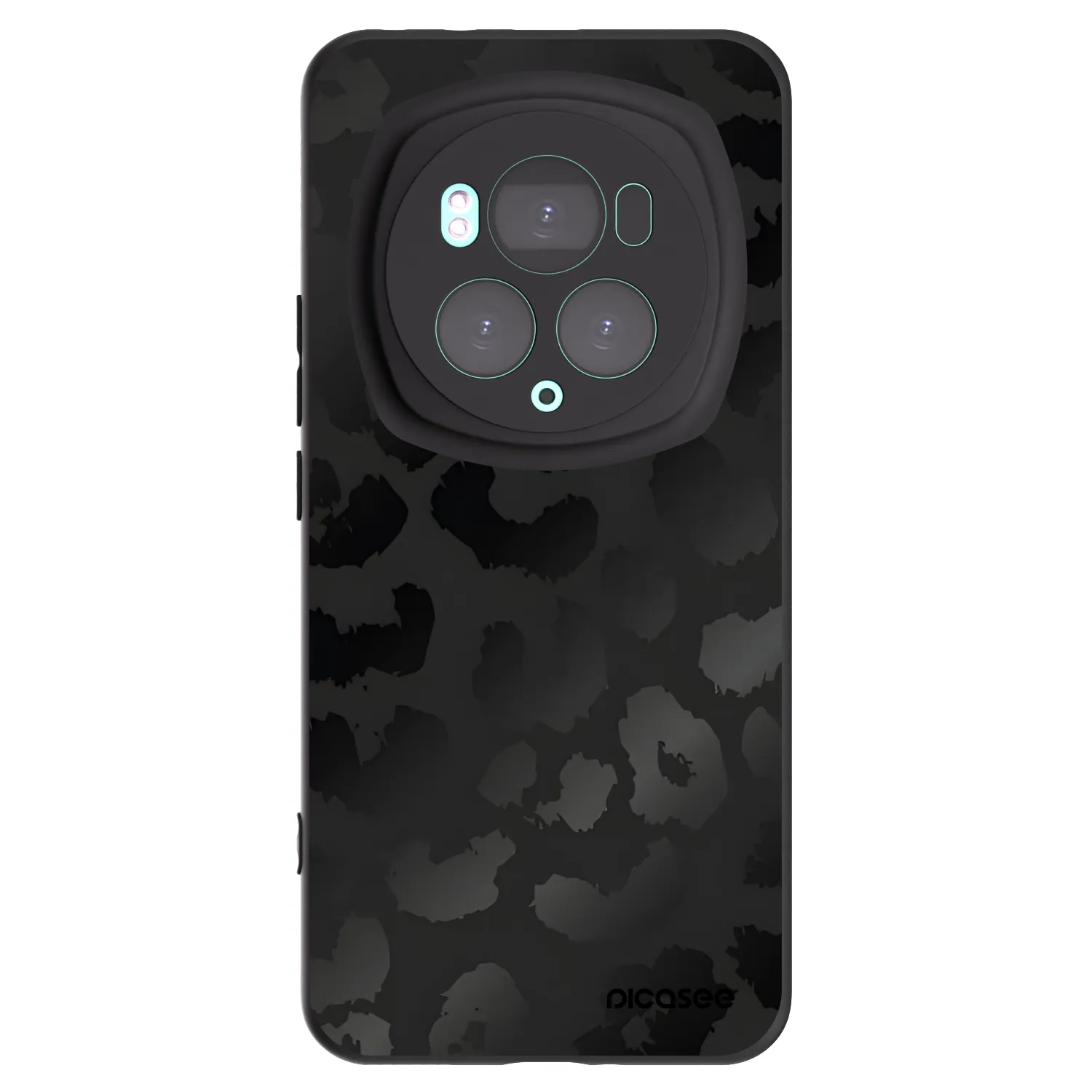 Picasee Honor Magic6 Pro Hülle - Schwarzes Silikon - Midnight Leopard