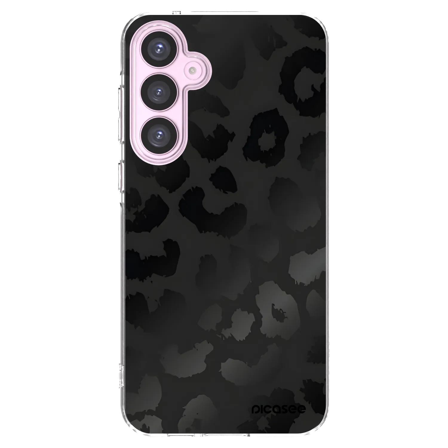Picasee Samsung Galaxy A55 5G A556B Hülle - Transparentes Silikon - Midnight Leopard