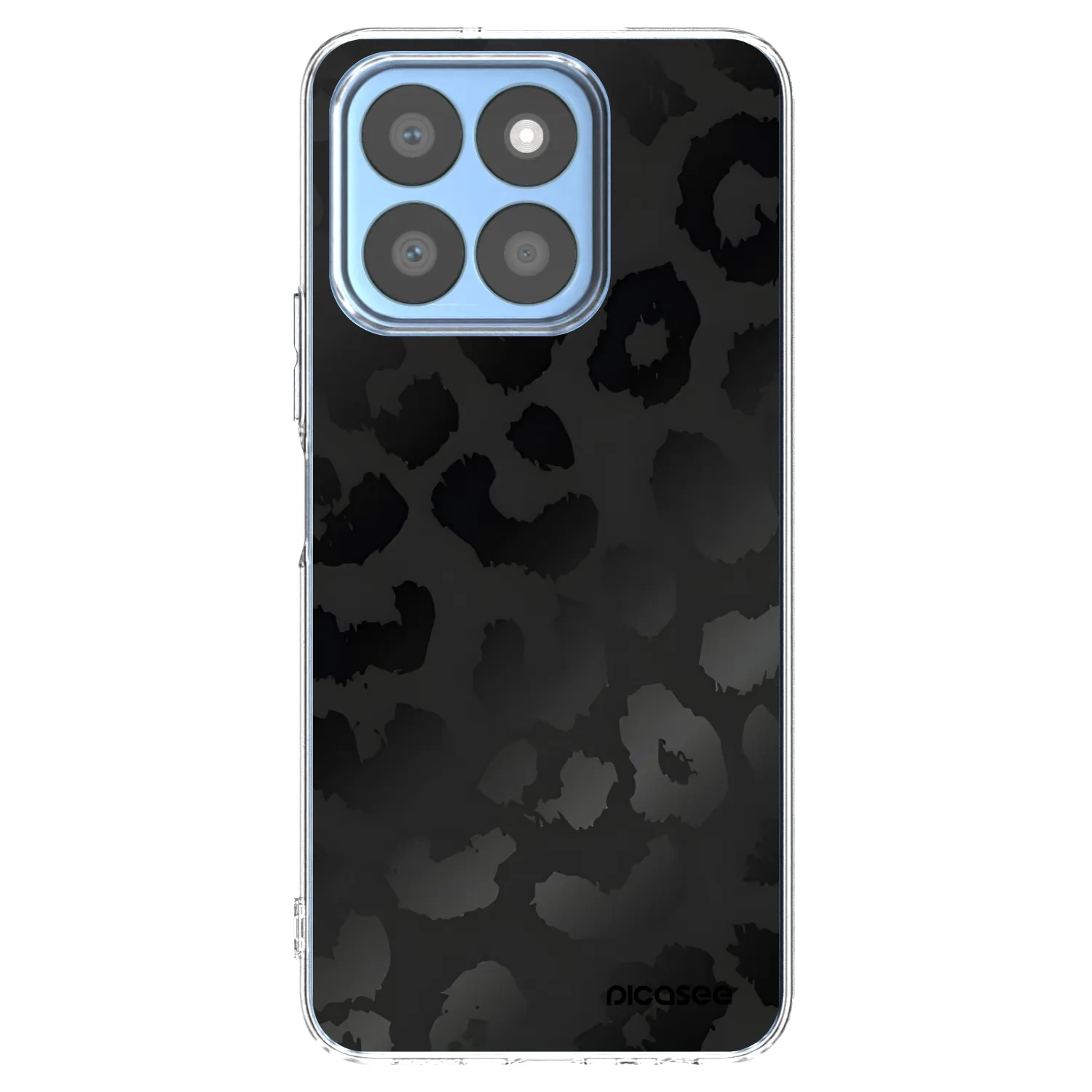 Picasee Honor X8b Hülle - Transparentes Silikon - Midnight Leopard
