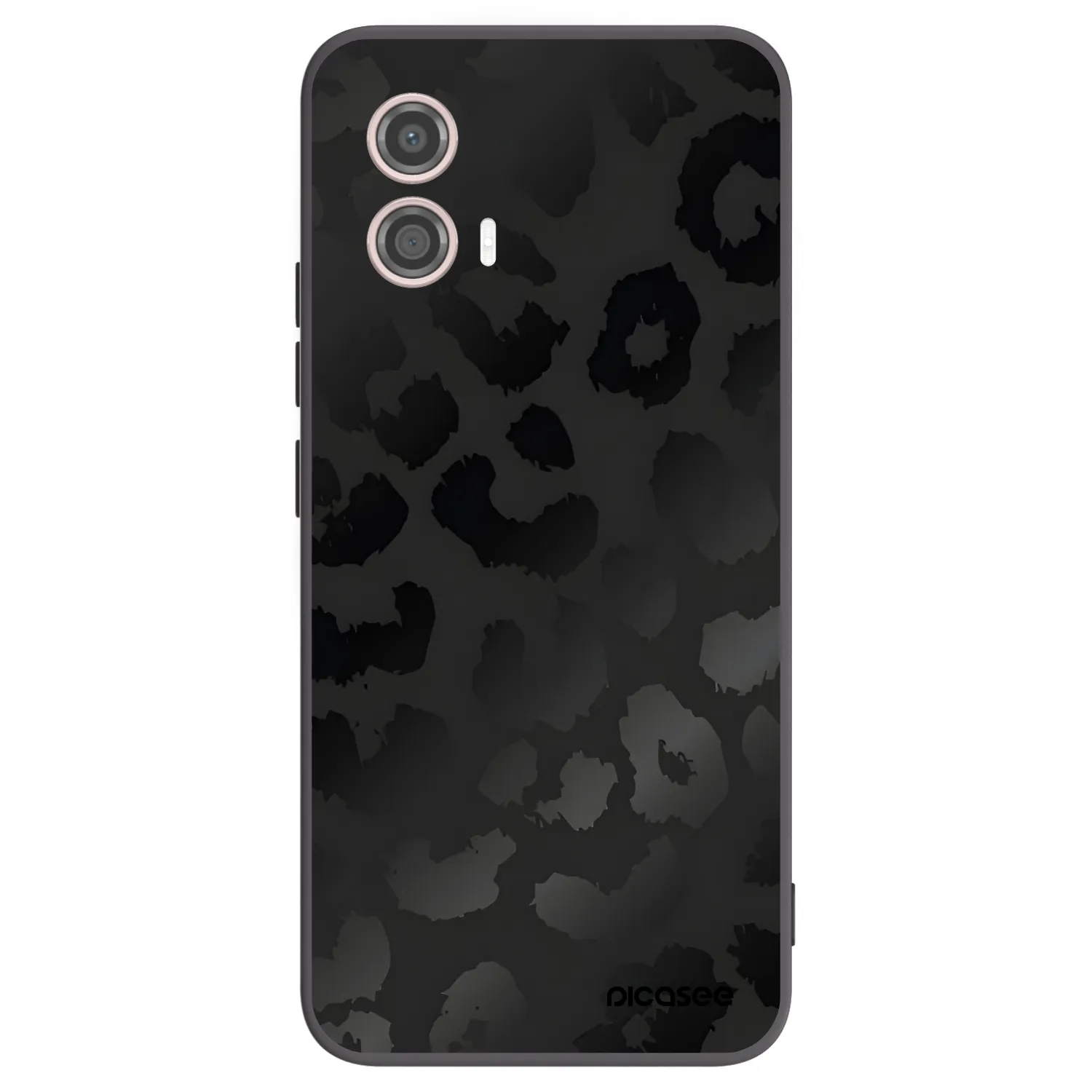 Picasee Motorola Moto G53 5G Hülle - Schwarzes Silikon - Midnight Leopard