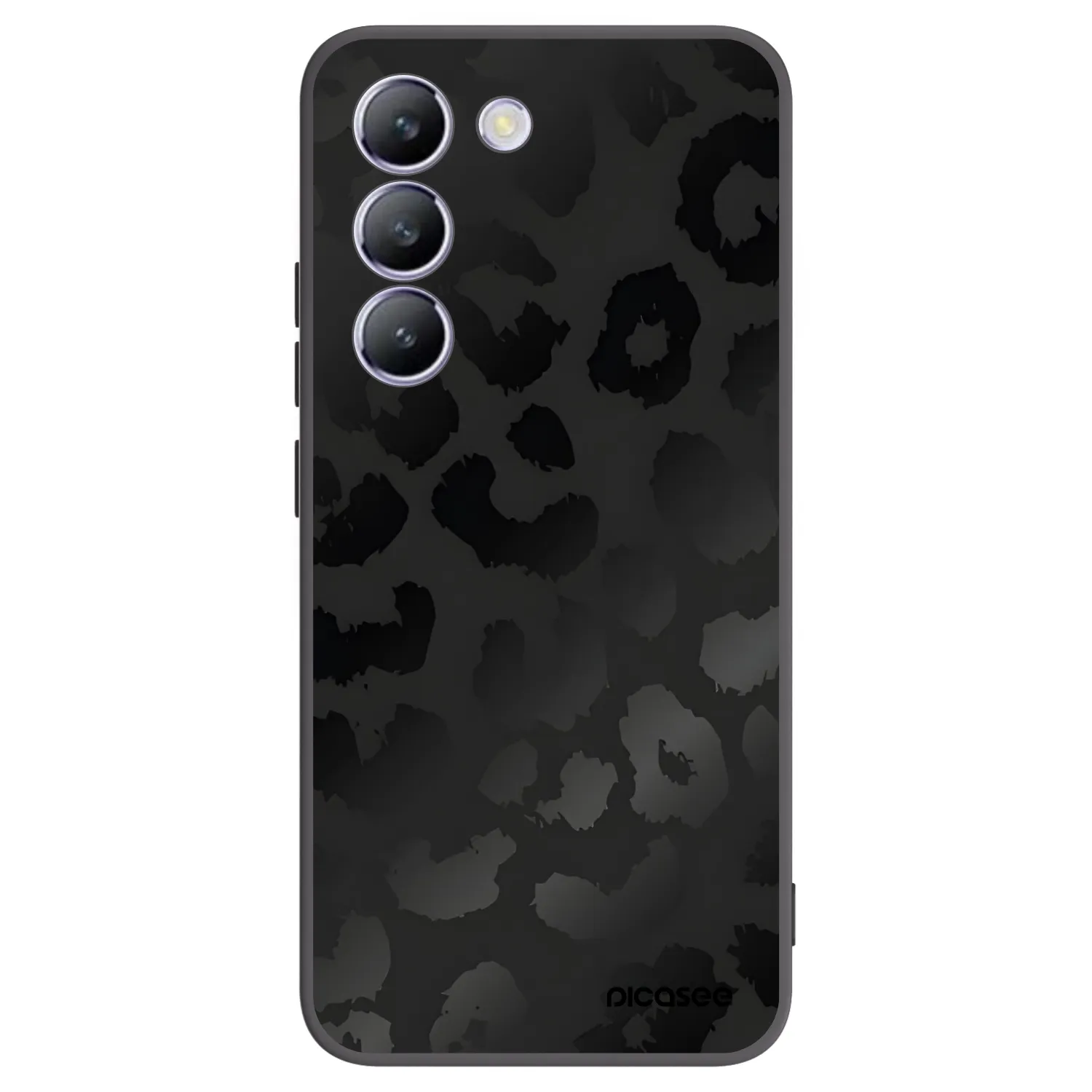 Picasee Vivo V40 SE 5G Hülle - Schwarzes Silikon - Midnight Leopard