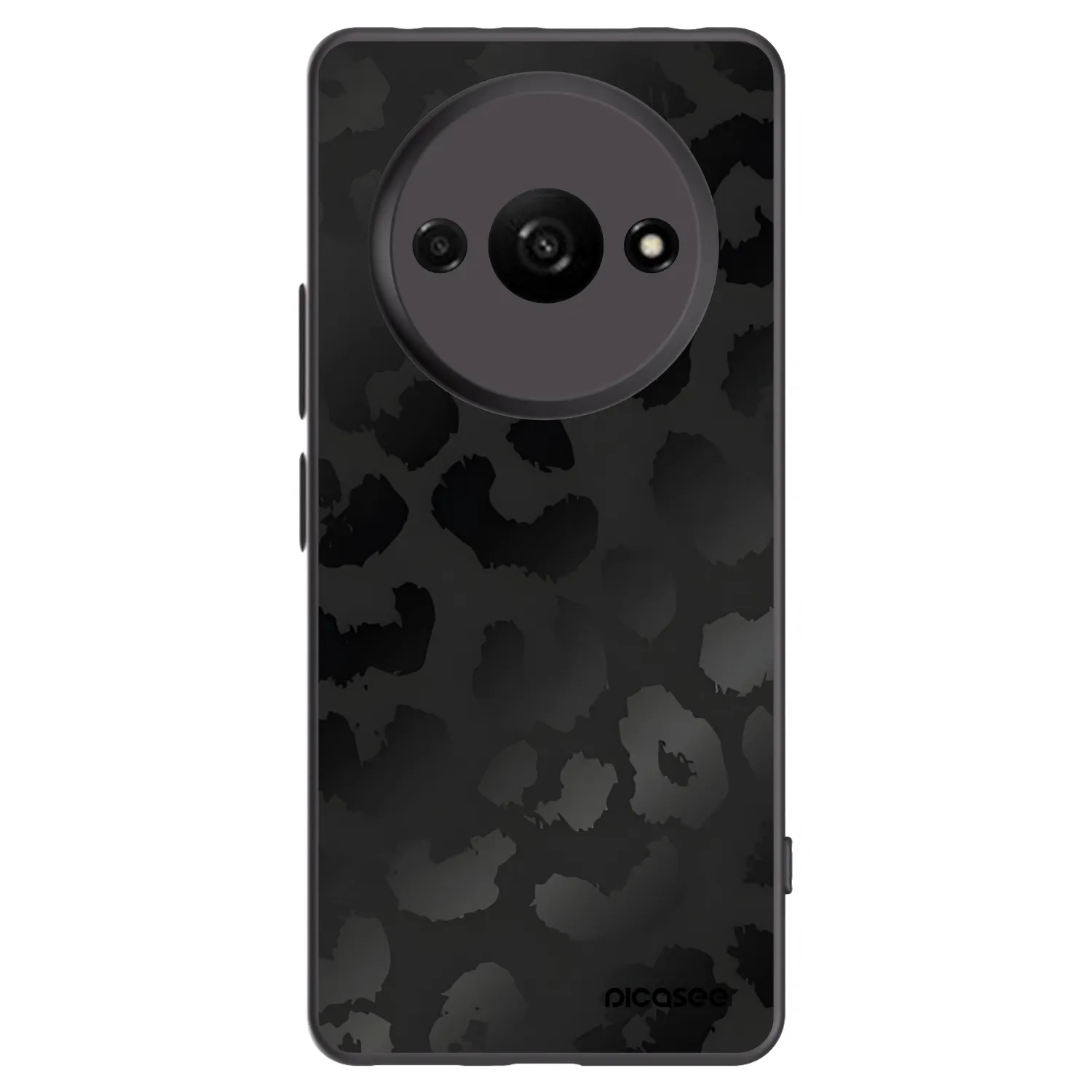 Picasee Xiaomi Redmi A3 Hülle - Schwarzes Silikon - Midnight Leopard