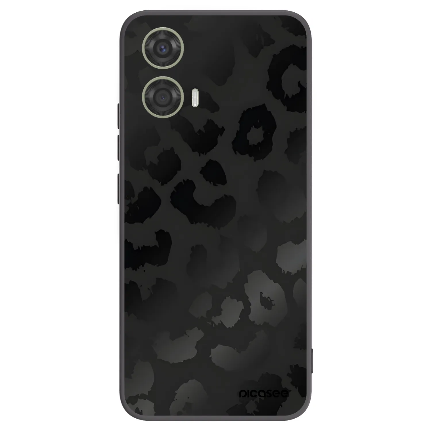 Picasee Motorola Moto G24 Hülle - Schwarzes Silikon - Midnight Leopard