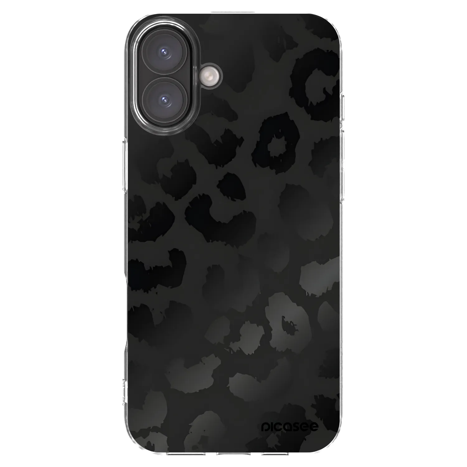 Picasee Apple iPhone 16 Plus Hülle - Transparentes Silikon - Midnight Leopard