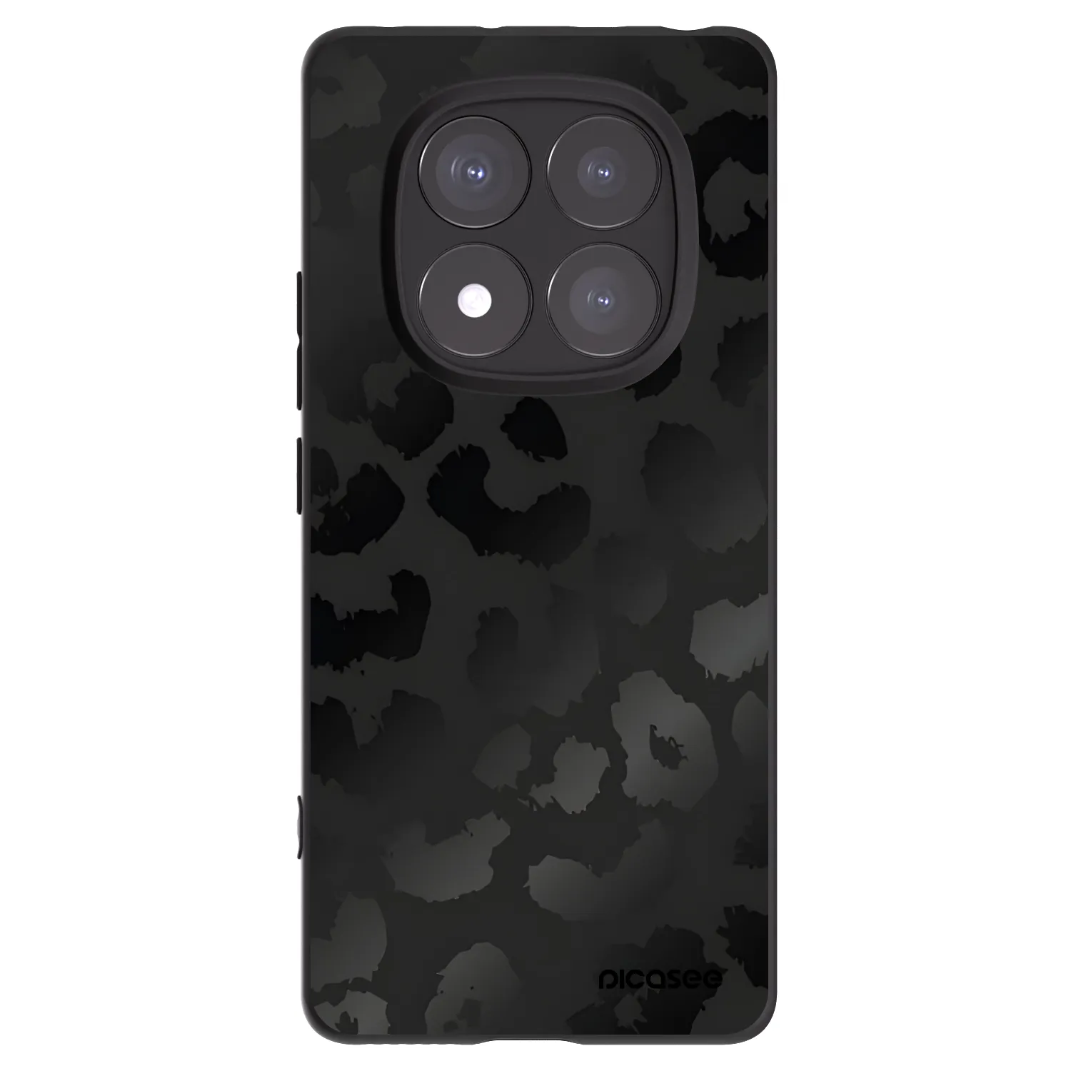 Picasee Xiaomi Redmi Note 14 Pro+ 5G Hülle - Schwarzes Silikon - Midnight Leopard