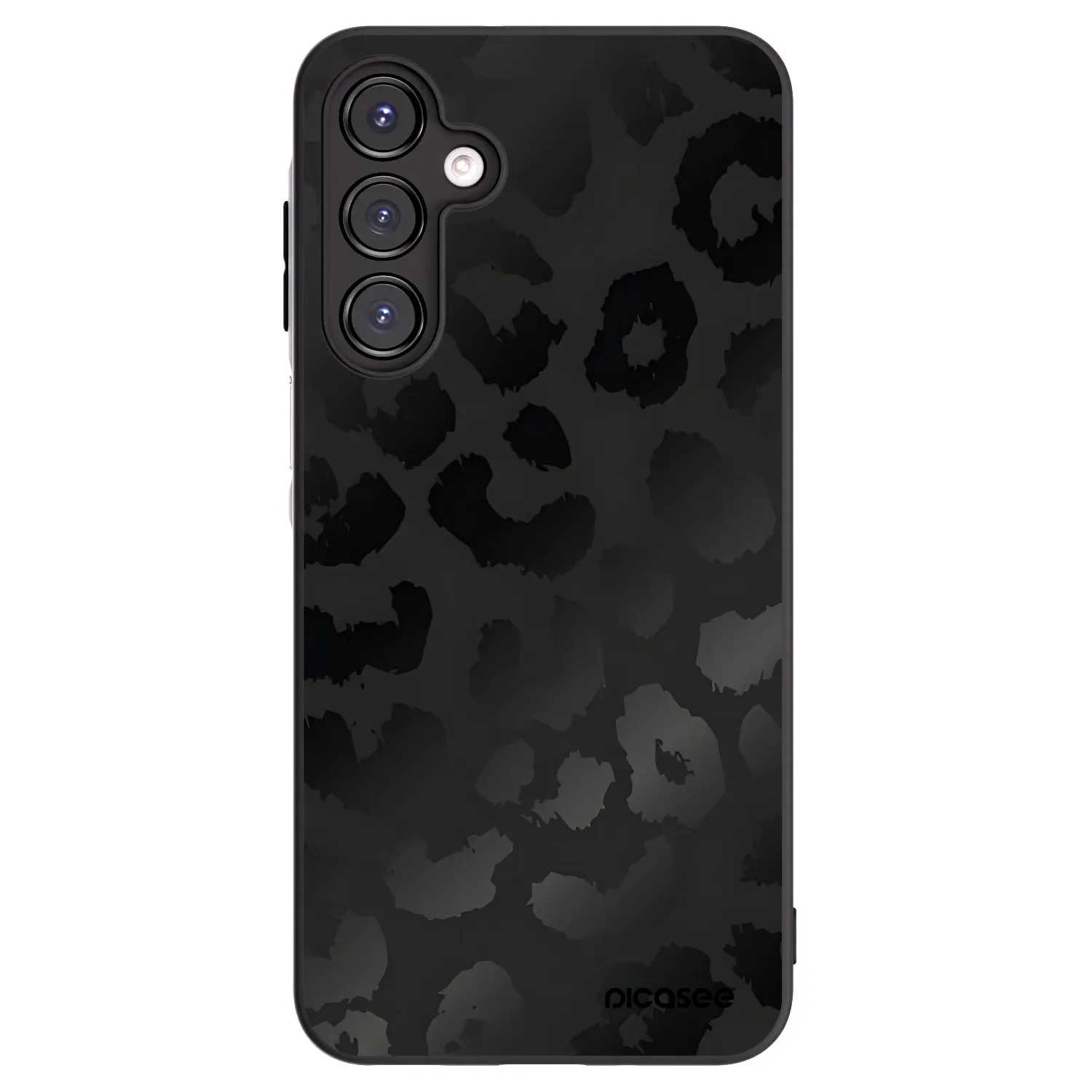 Picasee Samsung Galaxy A16 5G Hülle - Schwarzes Silikon - Midnight Leopard