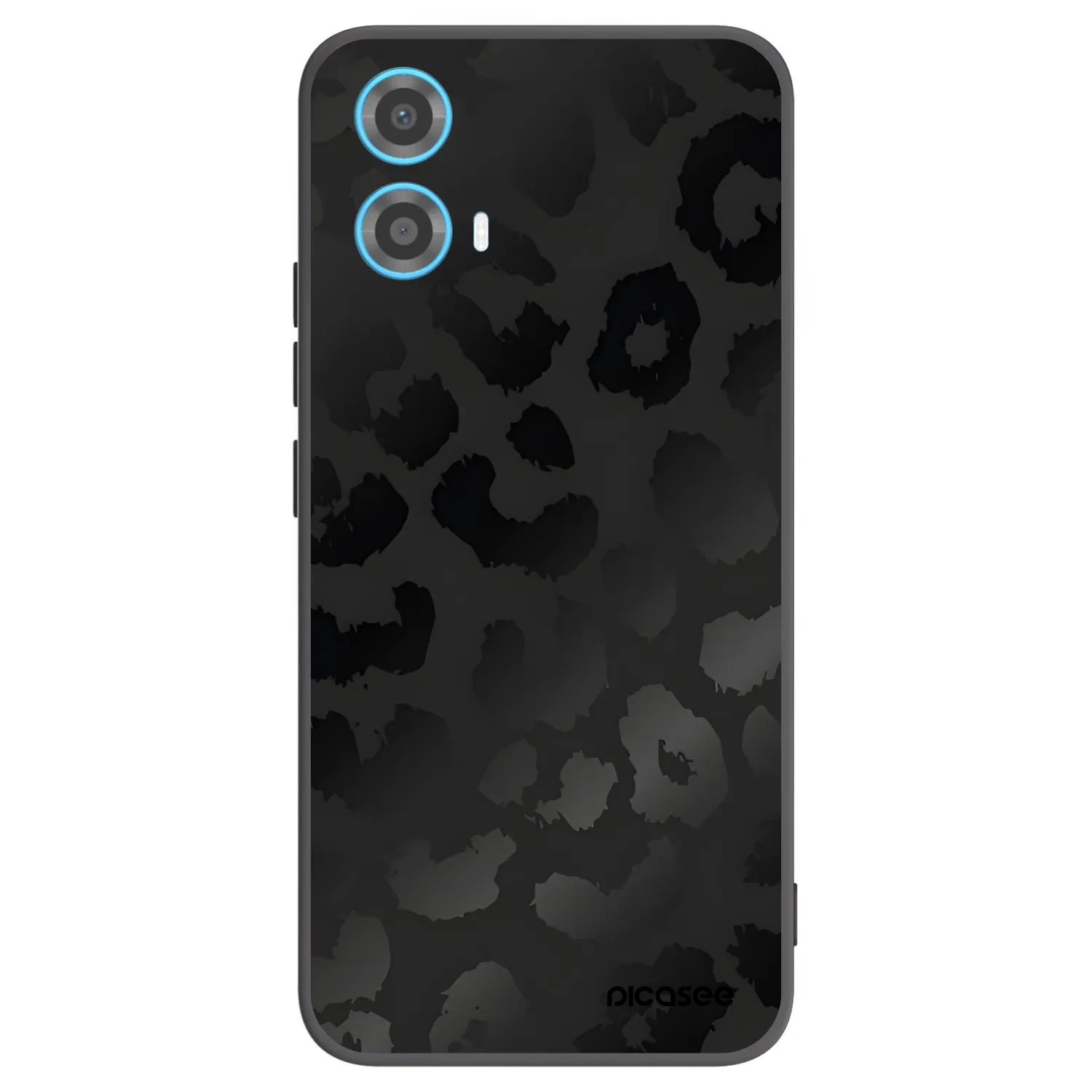 Picasee Motorola Moto G34 5G Hülle - Schwarzes Silikon - Midnight Leopard