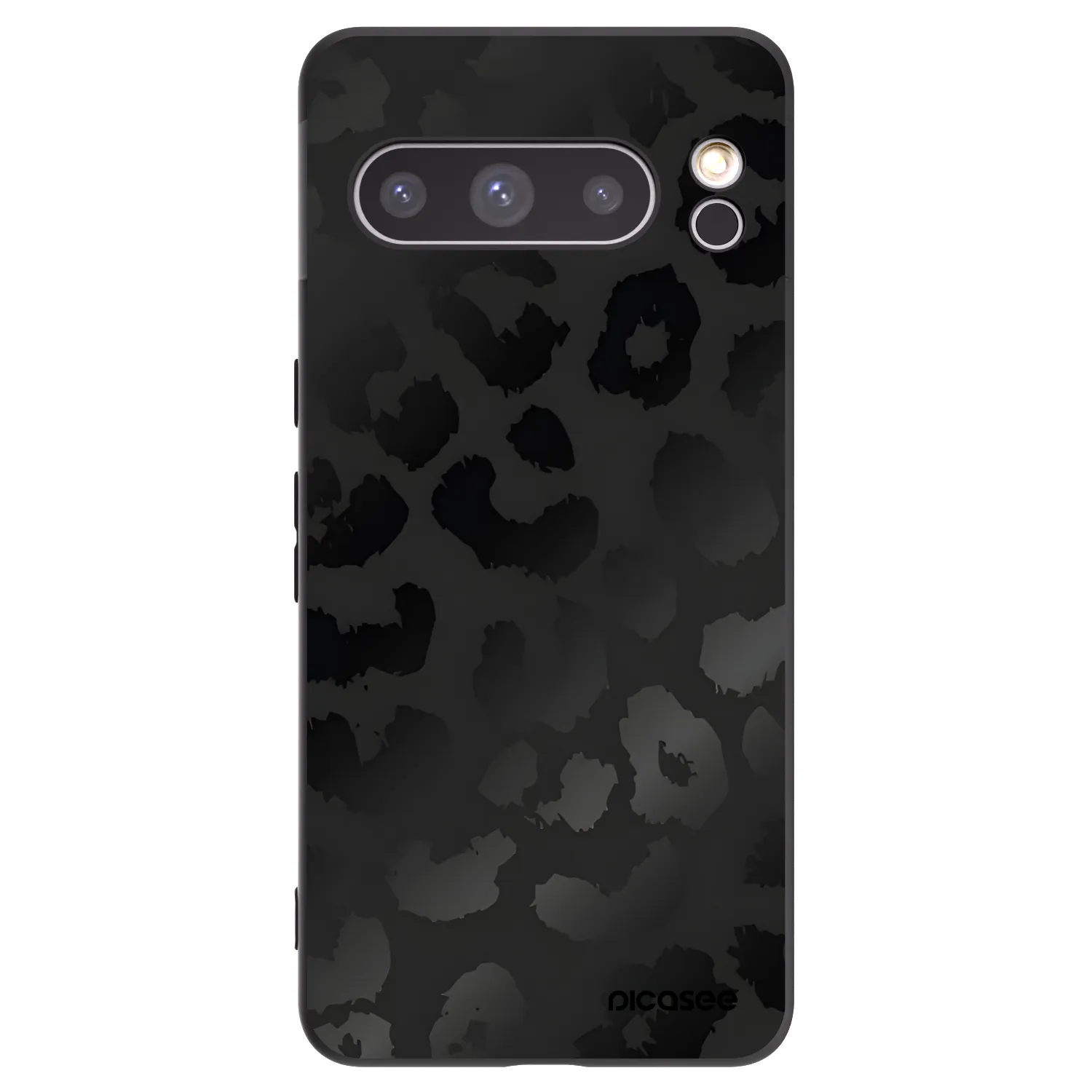 Picasee Google Pixel 8 Pro Hülle - Schwarzes Silikon - Midnight Leopard