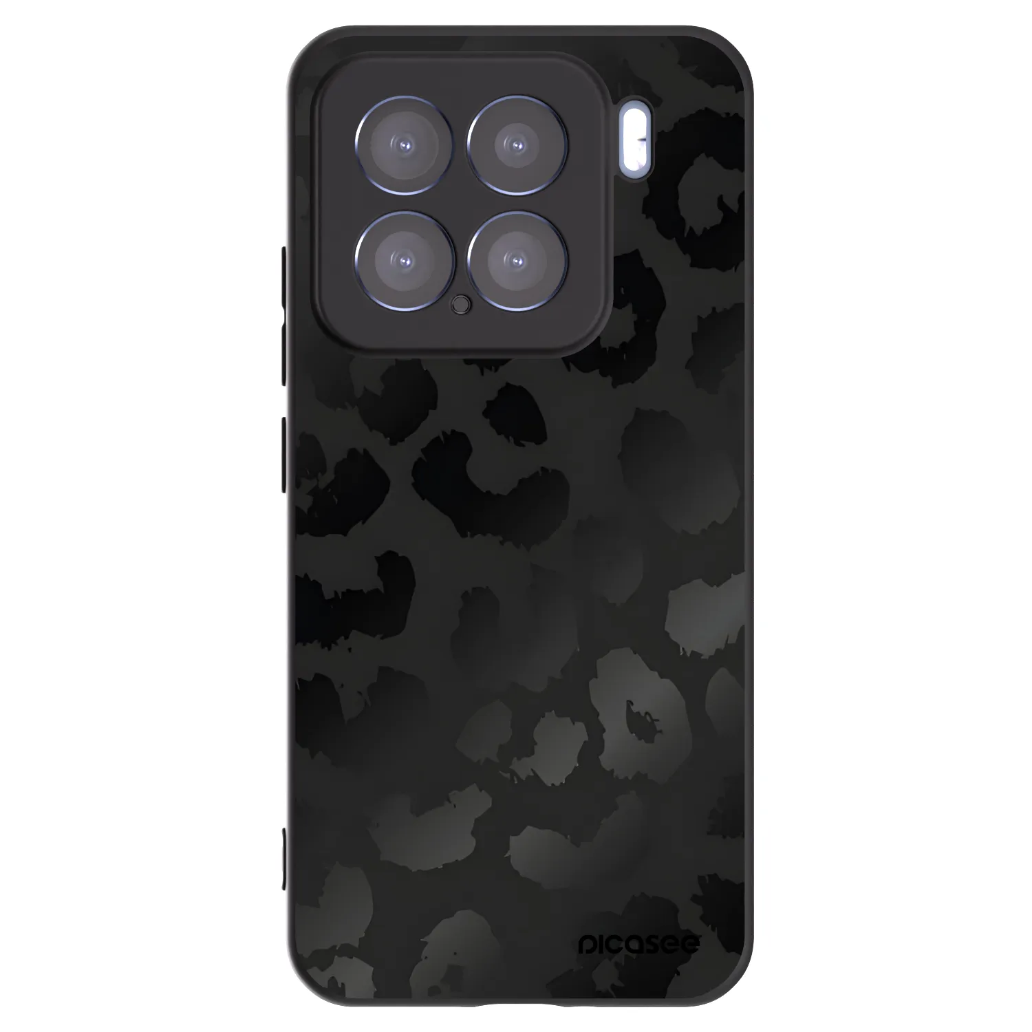 Picasee Xiaomi 15 Hülle - Schwarzes Silikon - Midnight Leopard