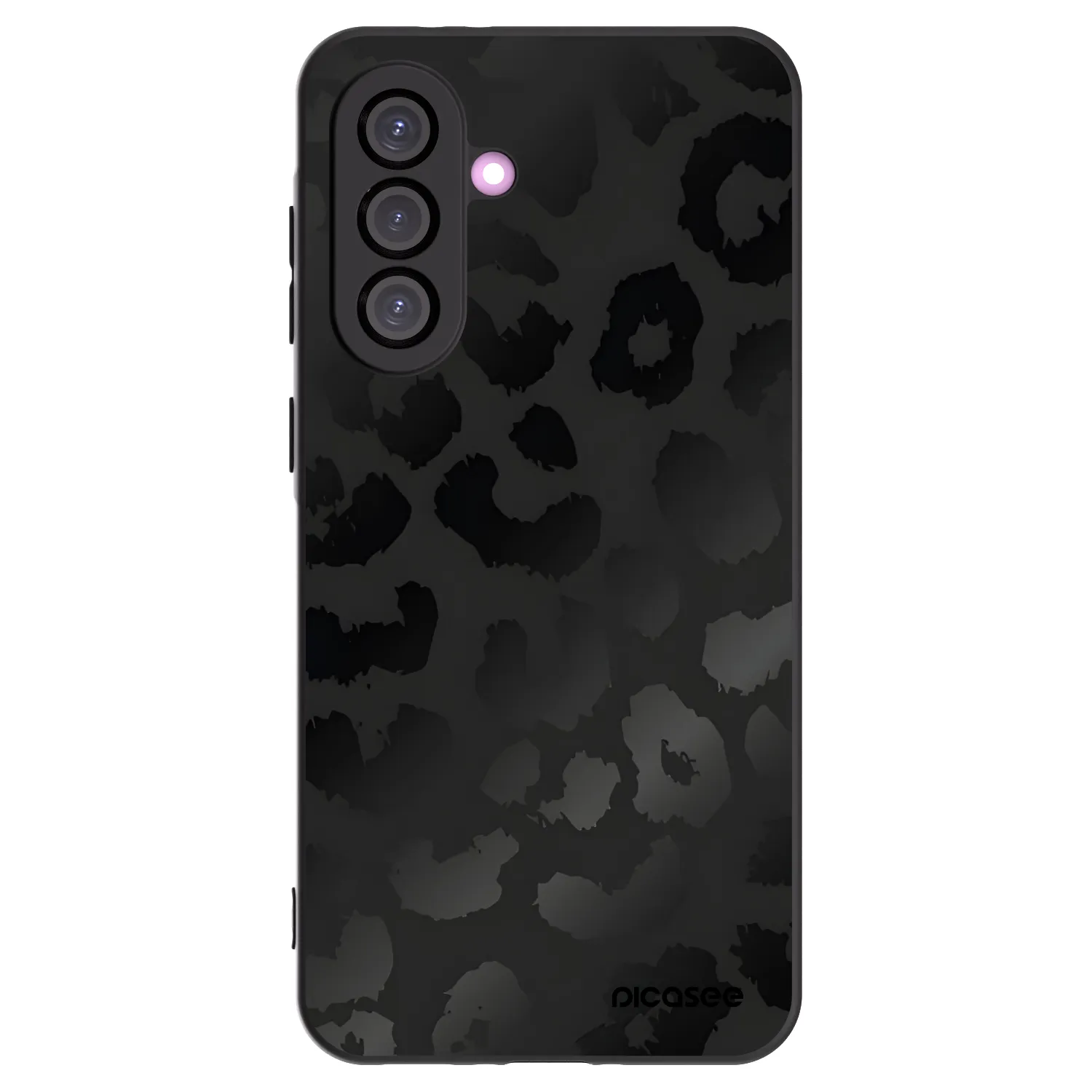 Picasee Samsung Galaxy A56 5G A566B Hülle - Schwarzes Silikon - Midnight Leopard