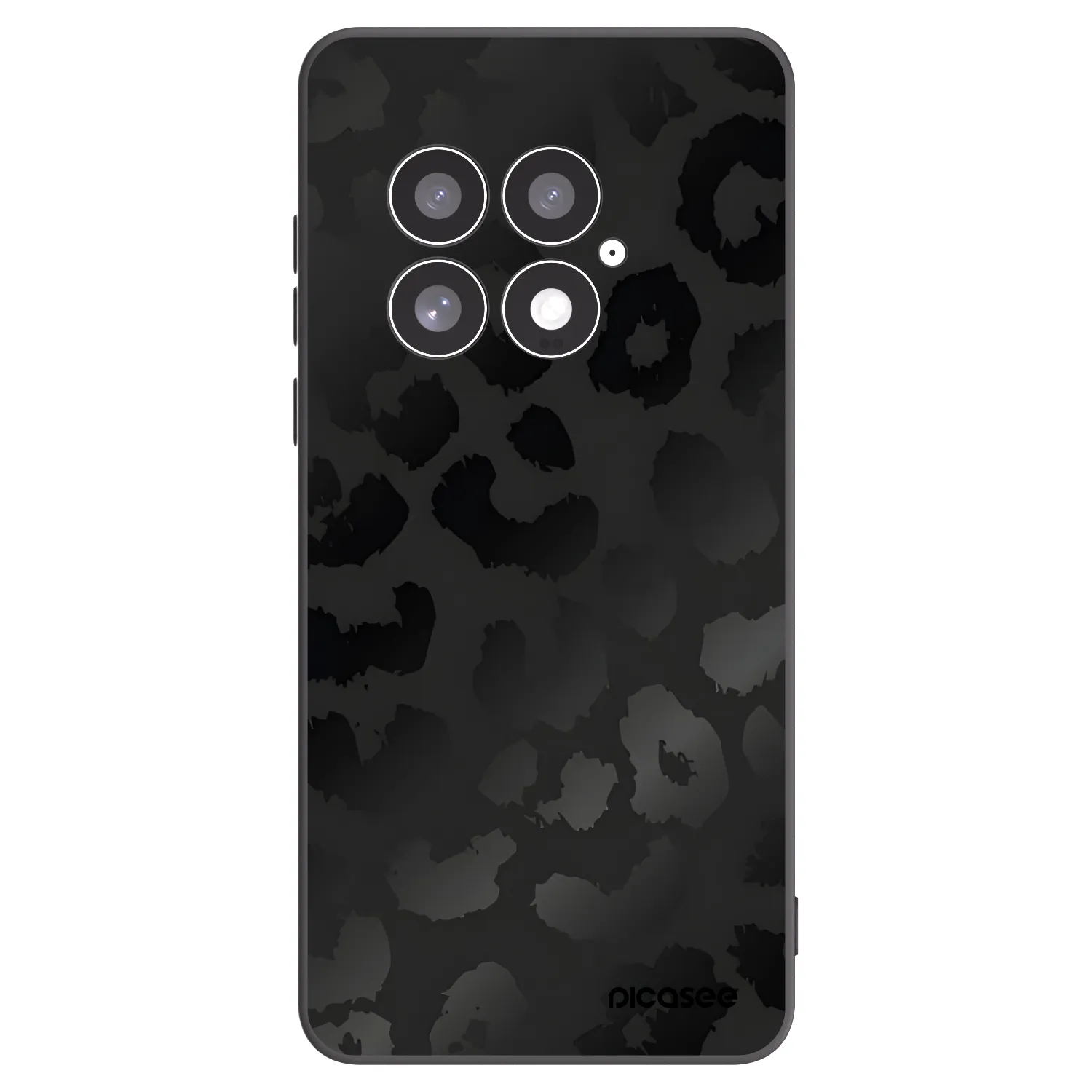 Picasee OnePlus 13 5G Hülle - Schwarzes Silikon - Midnight Leopard