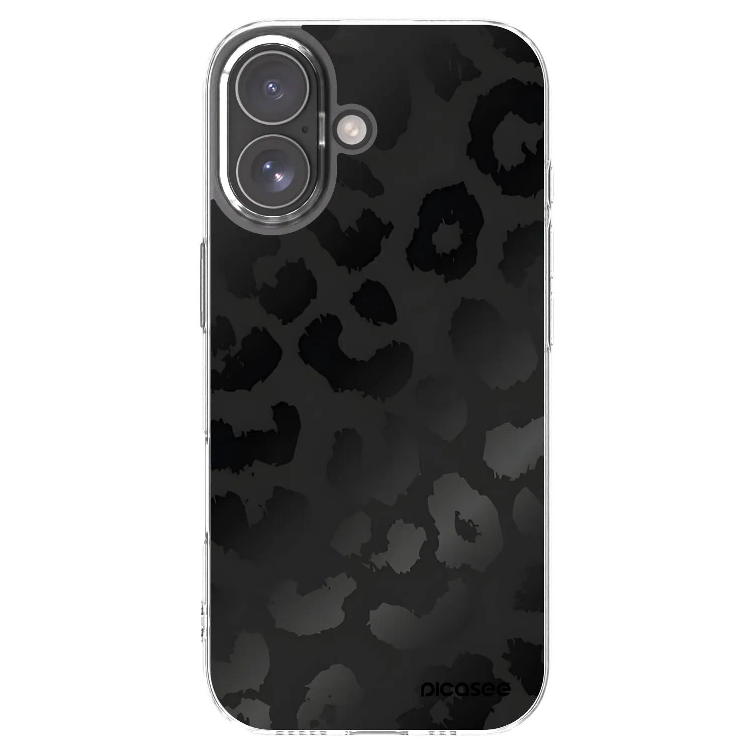 Picasee Apple iPhone 17 Hülle - Transparentes Silikon - Midnight Leopard