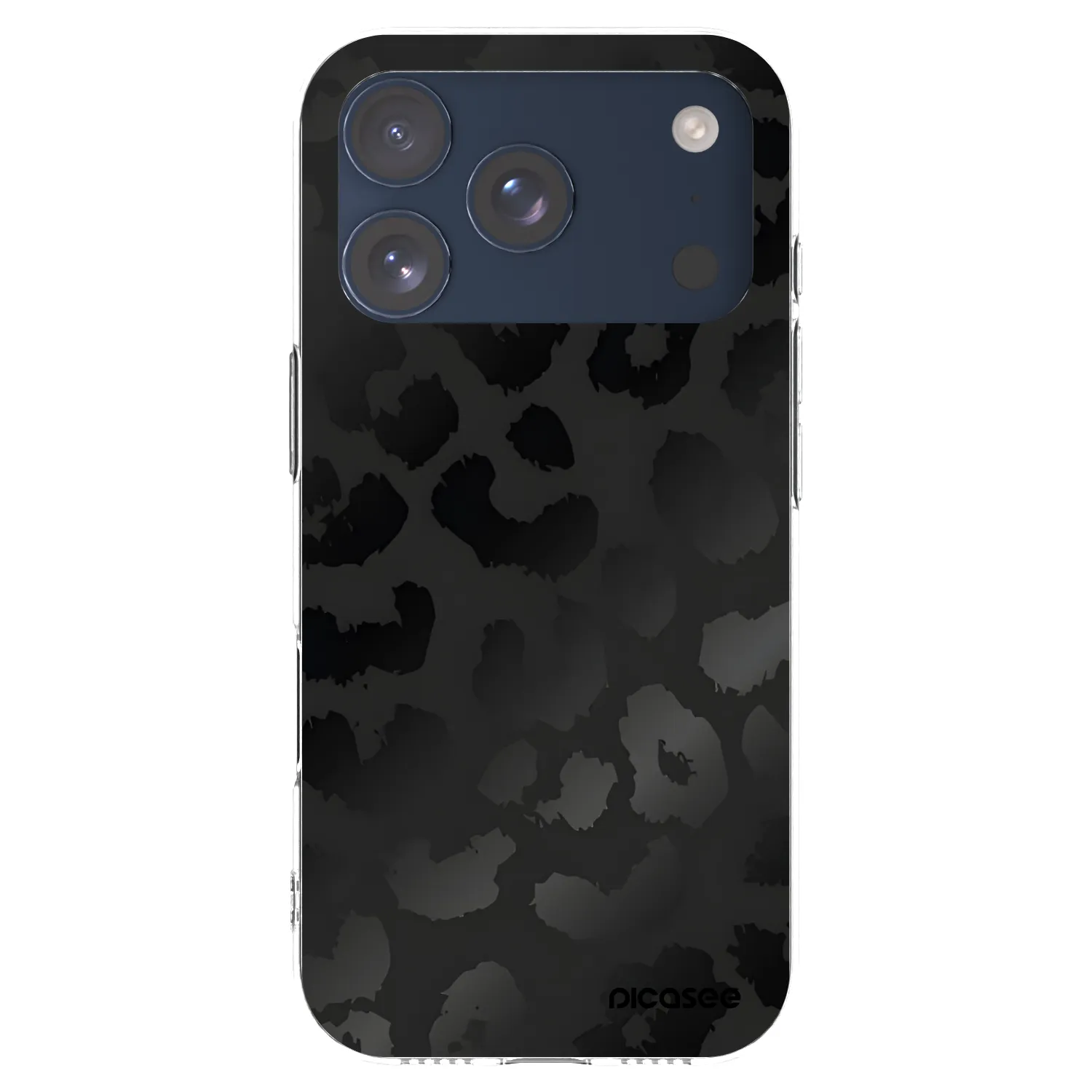 Picasee Apple iPhone 17 Pro Hülle - Transparentes Silikon - Midnight Leopard