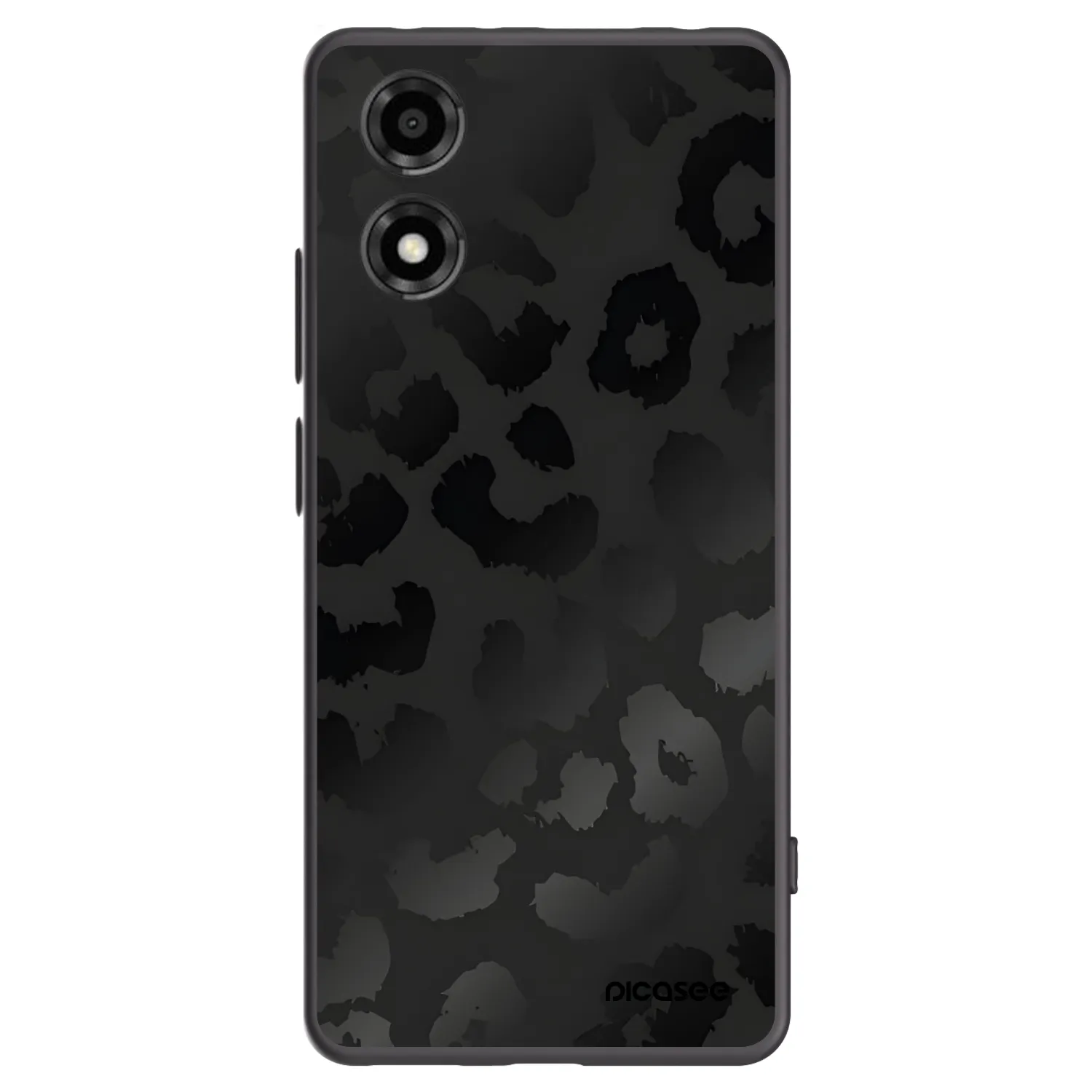 Picasee Motorola Moto E14 Hülle - Schwarzes Silikon - Midnight Leopard