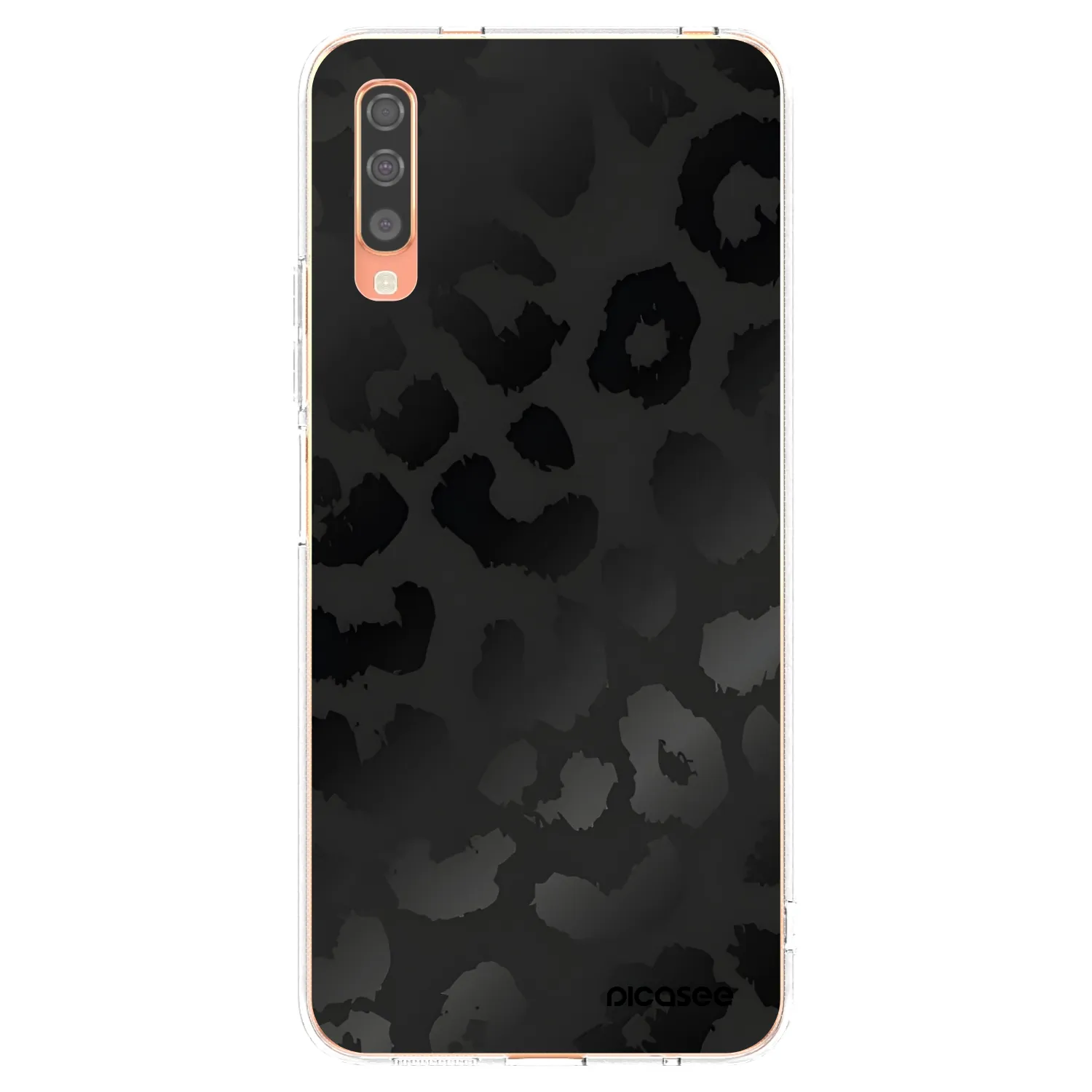 Picasee Samsung Galaxy A70 A705F Hülle - Transparentes Silikon - Midnight Leopard