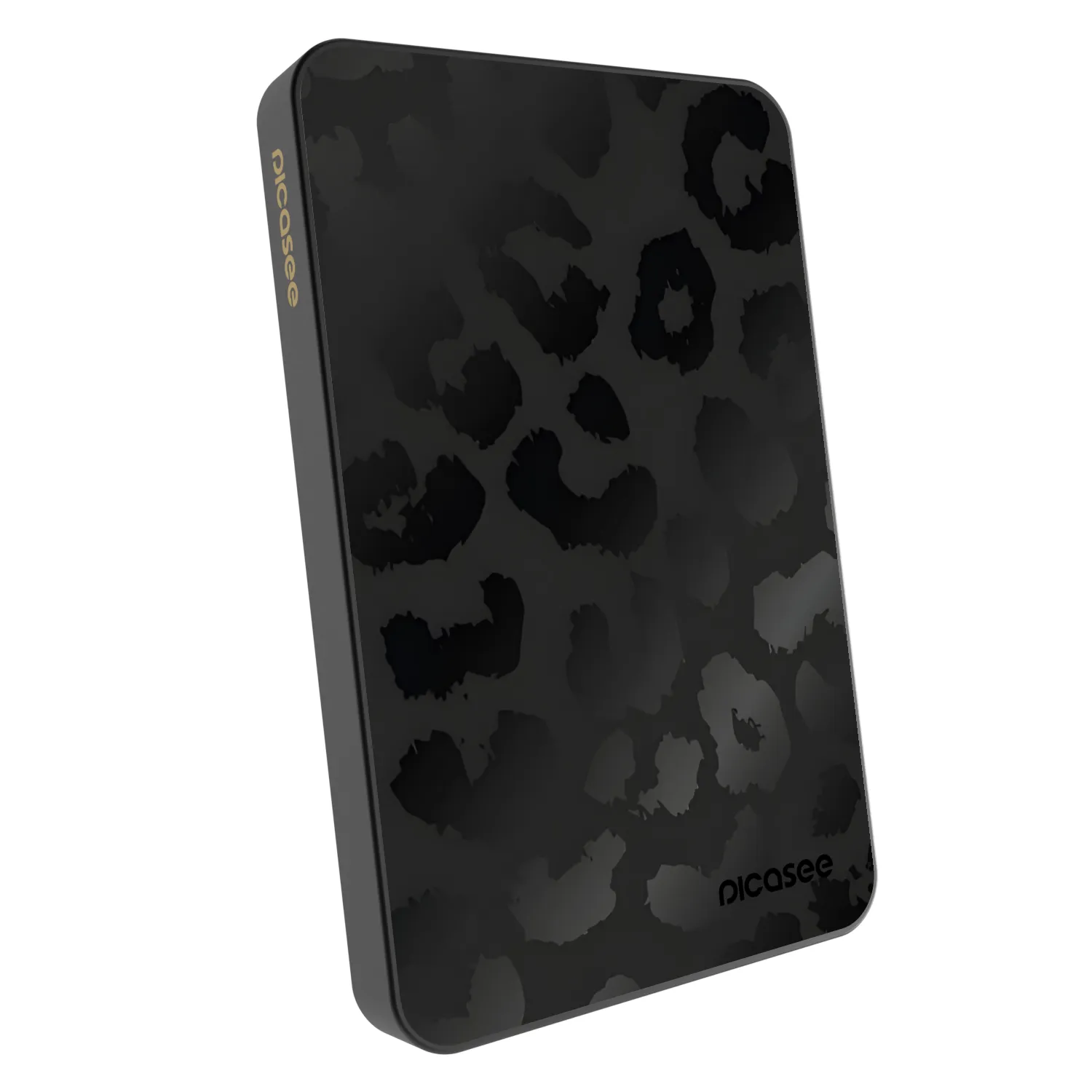 Picasee Powerbank mit MagSafe 5 000 mAh Grau - Midnight Leopard