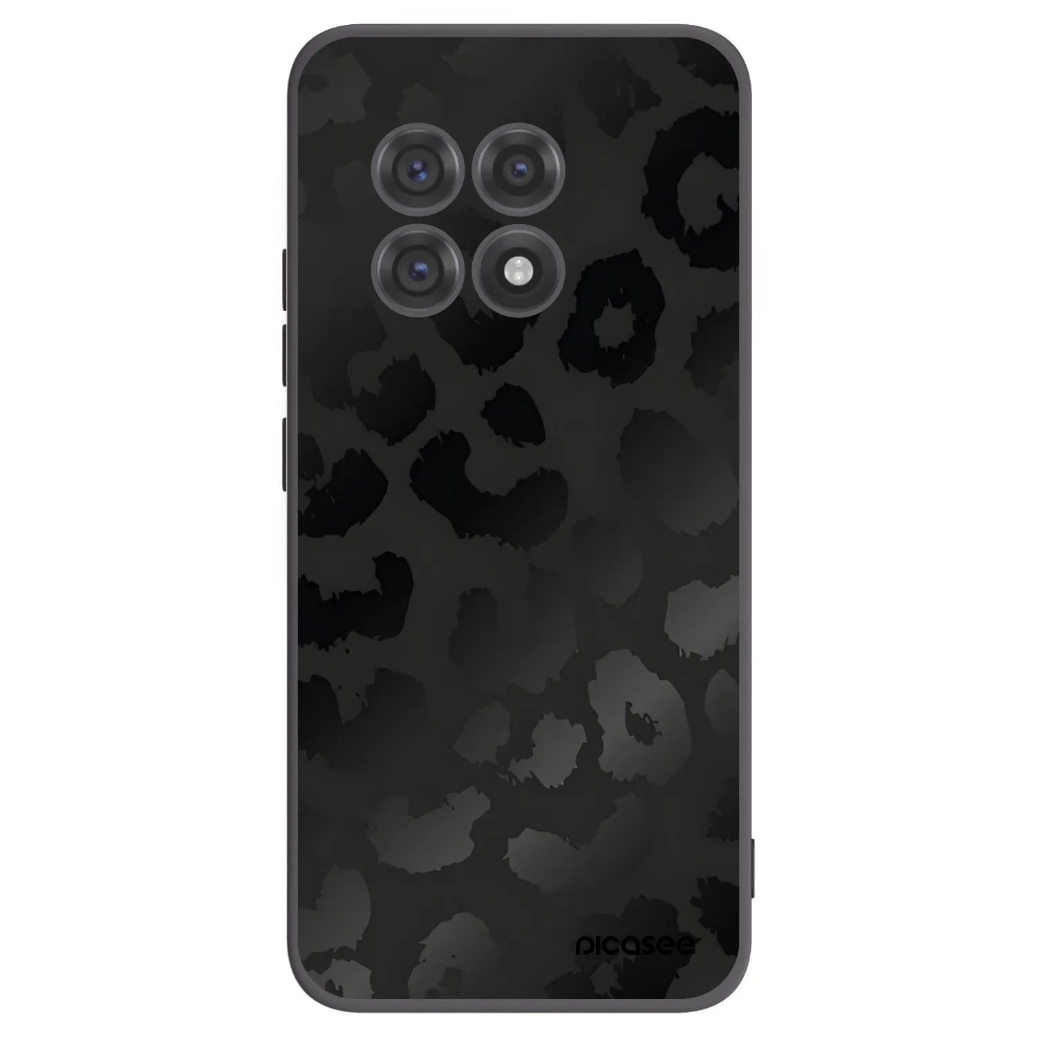 Picasee OnePlus 13R 5G Hülle - Schwarzes Silikon - Midnight Leopard