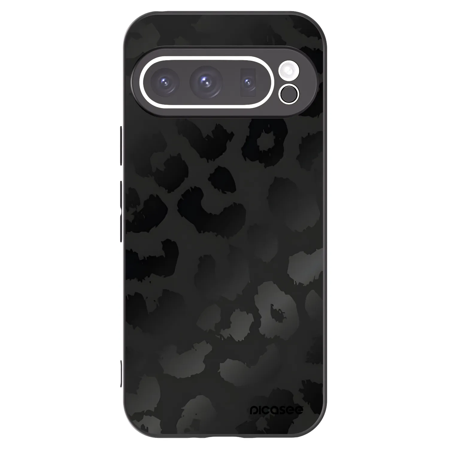 Picasee Google Pixel 9 Pro XL Hülle - Schwarzes Silikon - Midnight Leopard