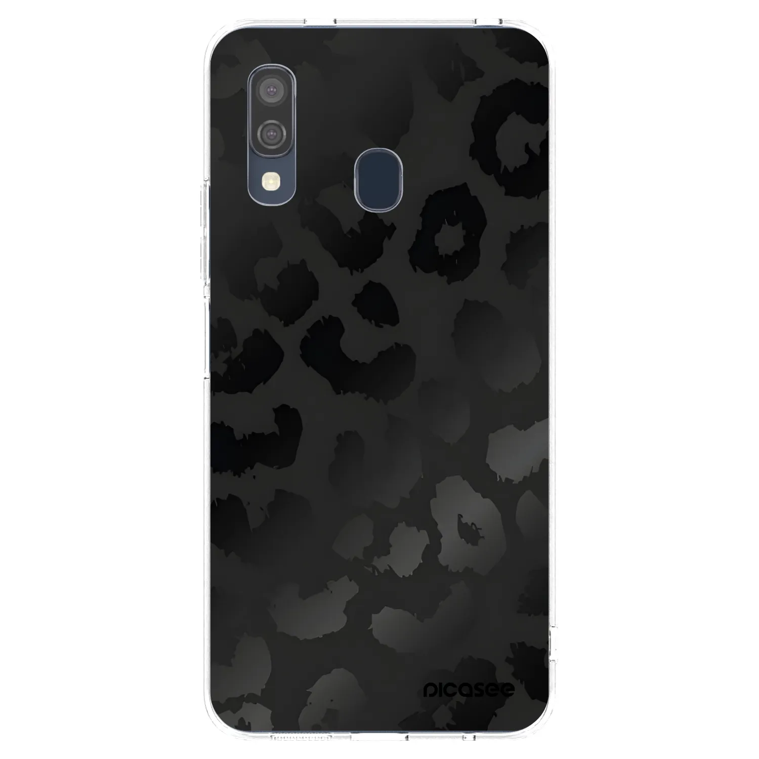 Picasee Samsung Galaxy A40 A405F Hülle - Transparentes Silikon - Midnight Leopard