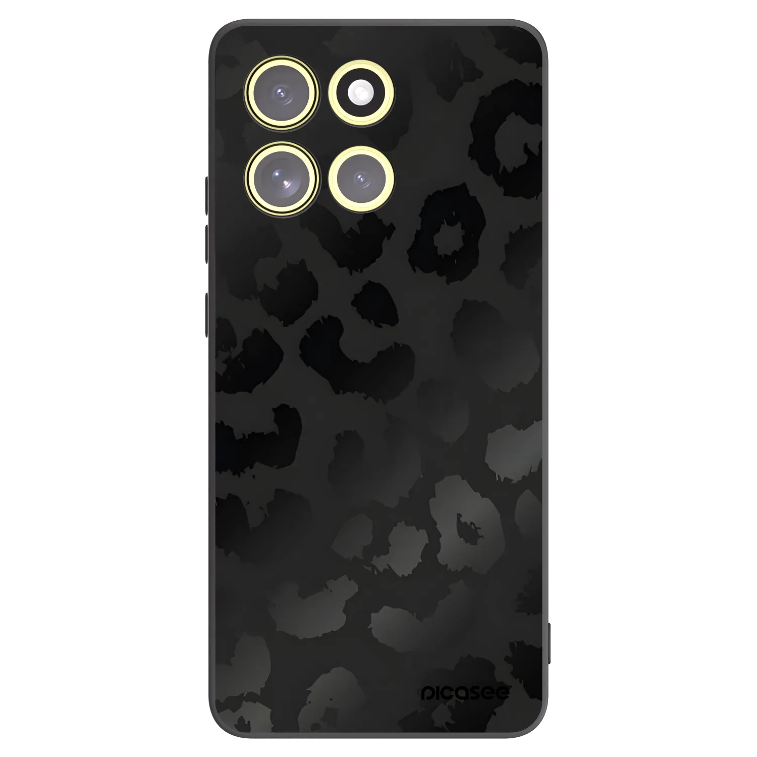 Picasee Motorola Moto G86 5G Hülle - Schwarzes Silikon - Midnight Leopard
