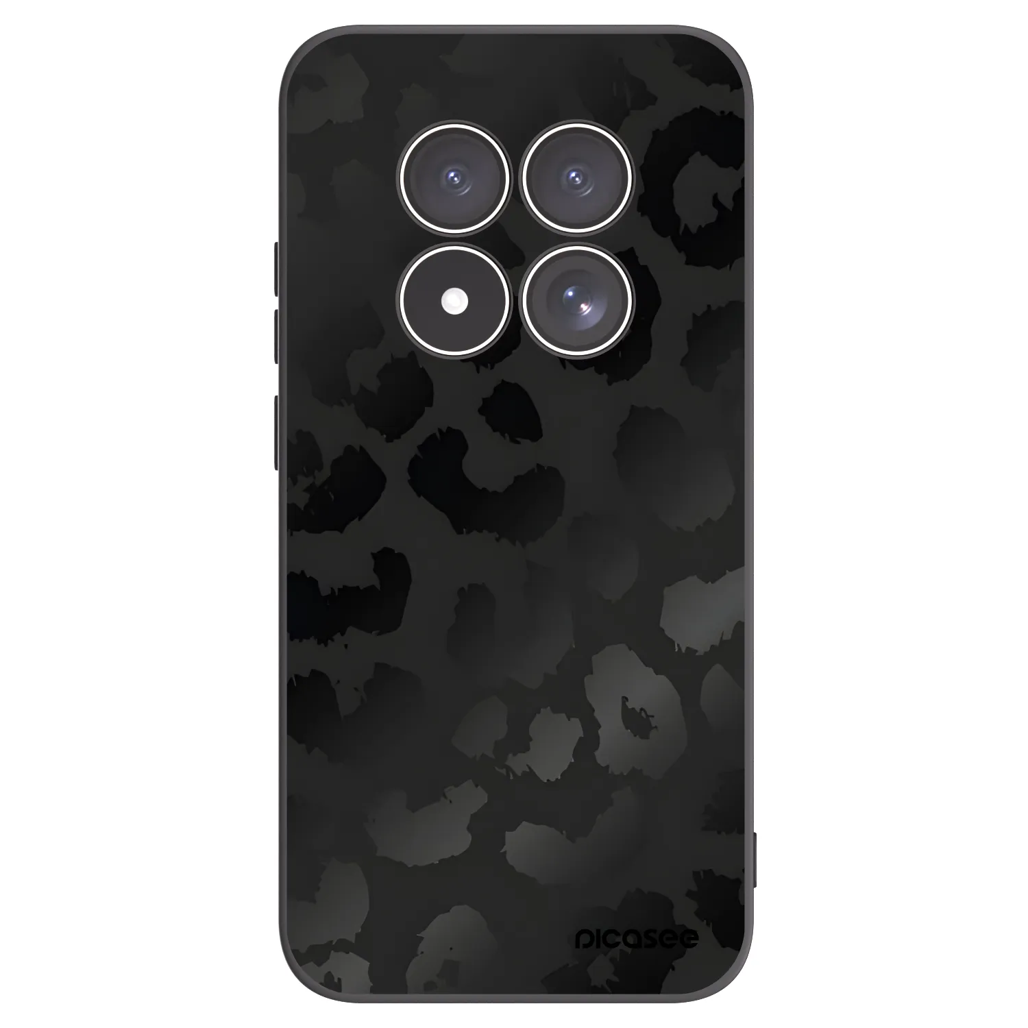 Picasee Xiaomi Redmi Note 15 Pro 4G Hülle - Schwarzes Silikon - Midnight Leopard