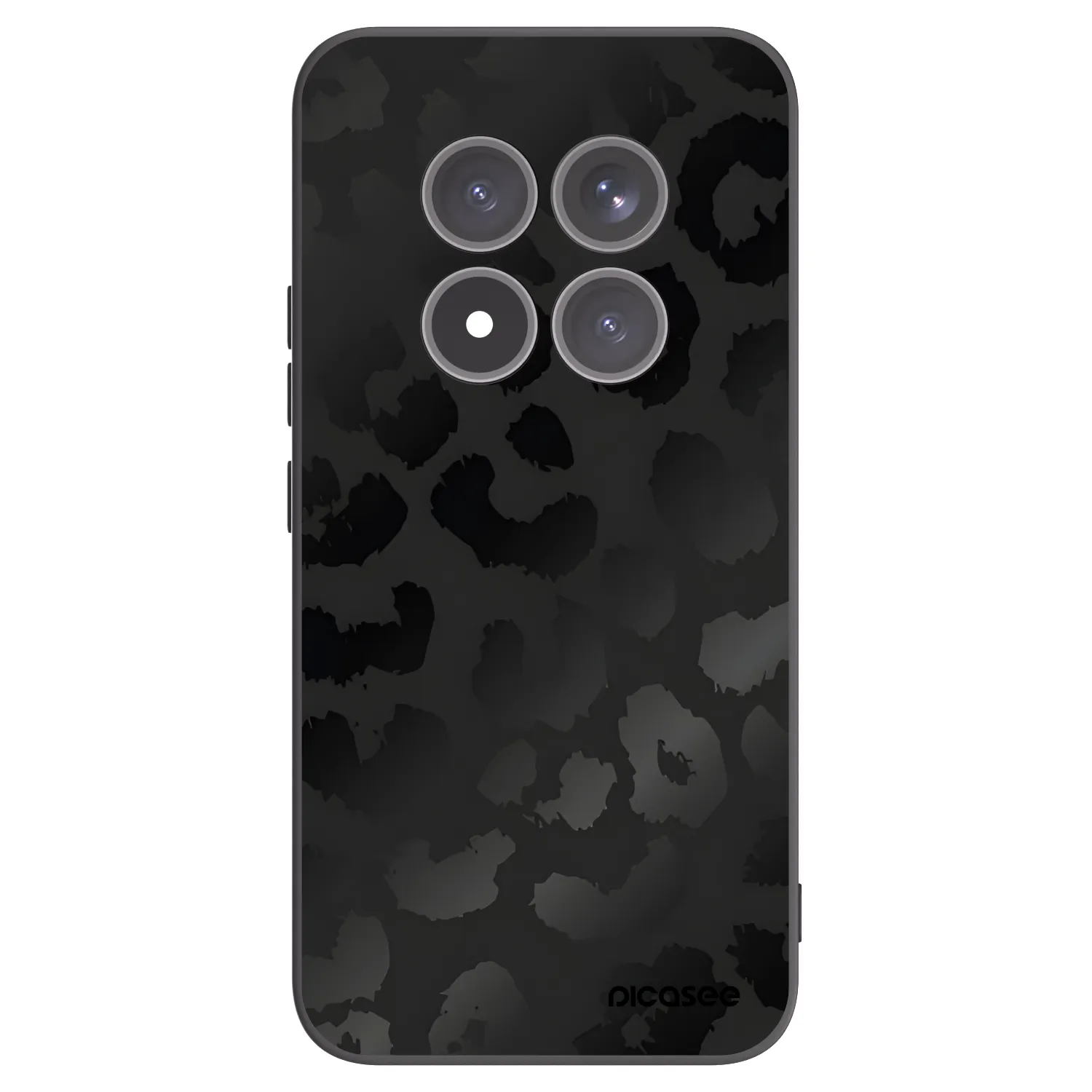 Picasee Xiaomi Redmi Note 15 Pro+ Hülle - Schwarzes Silikon - Midnight Leopard
