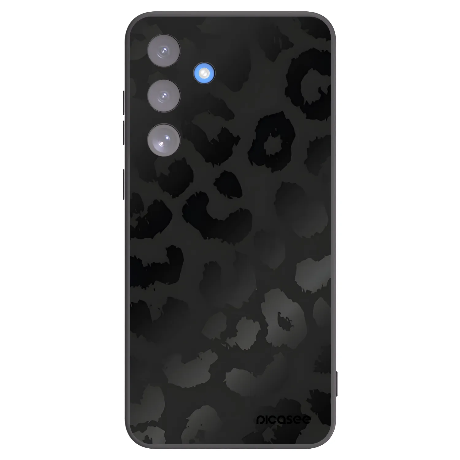 Picasee Samsung Galaxy S25 FE 5G Hülle - Schwarzes Silikon - Midnight Leopard
