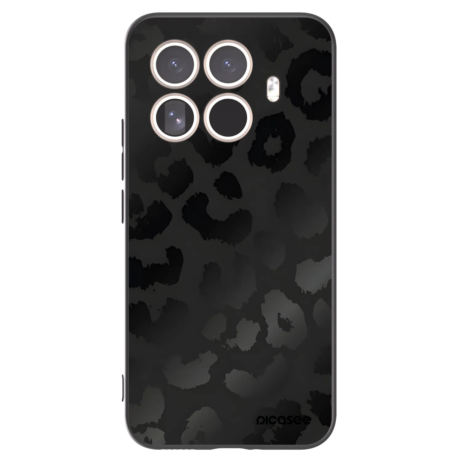 Picasee Xiaomi 15T Pro Hülle - Schwarzes Silikon - Midnight Leopard