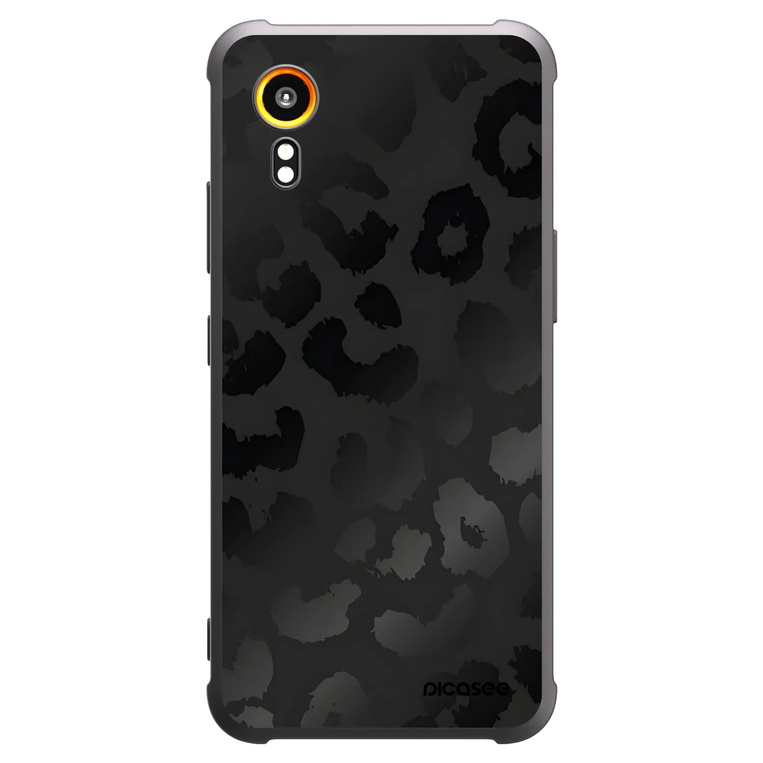 Picasee Samsung Galaxy Xcover 7 Hülle - Schwarzes Silikon - Midnight Leopard