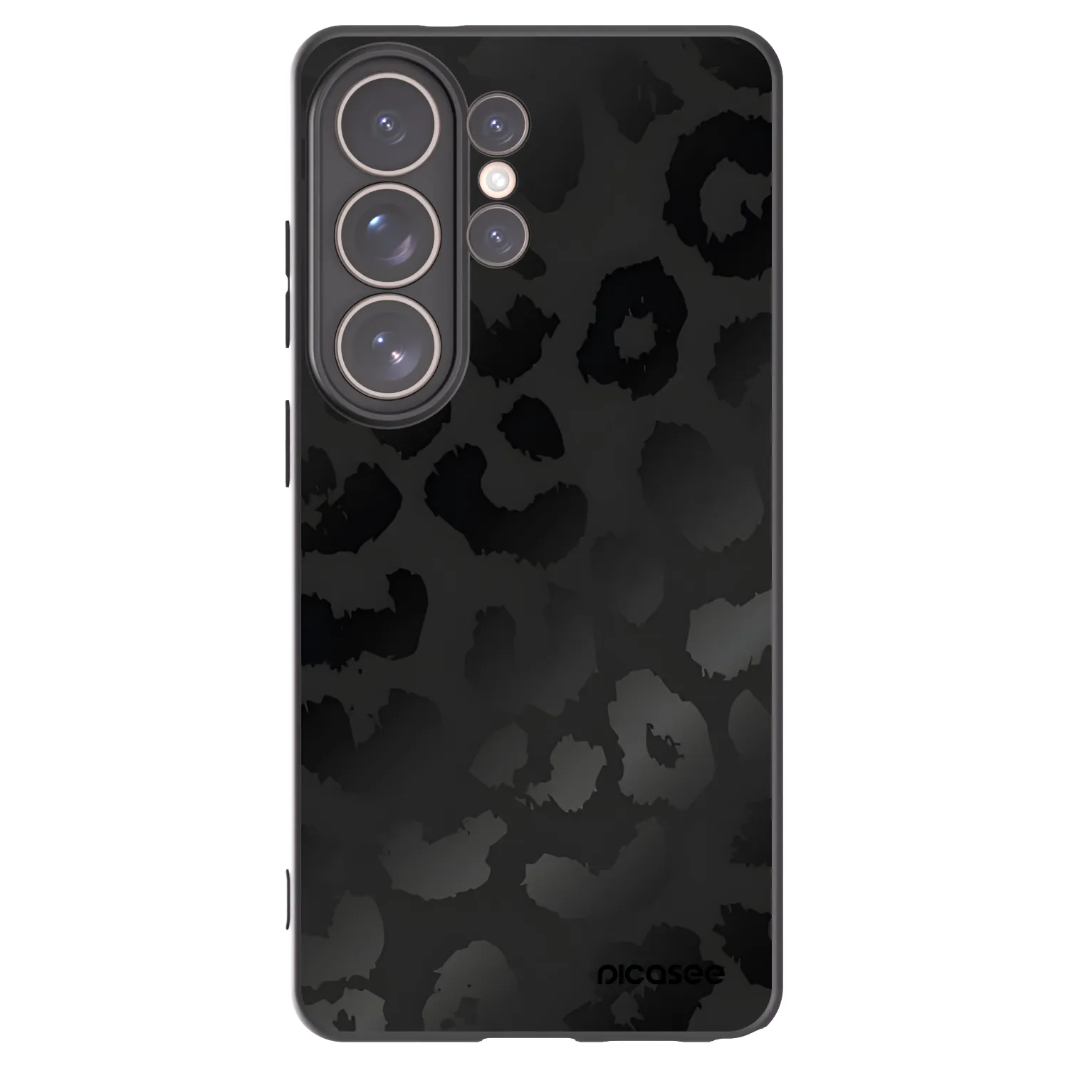 Picasee Samsung Galaxy S26 Ultra Hülle - Schwarzes Silikon - Midnight Leopard