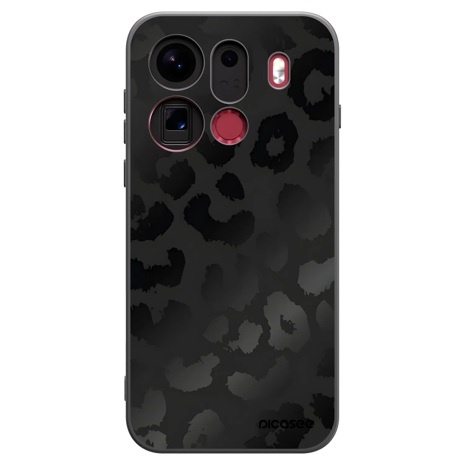 Picasee OPPO Find X9 Pro Hülle - Schwarzes Silikon - Midnight Leopard