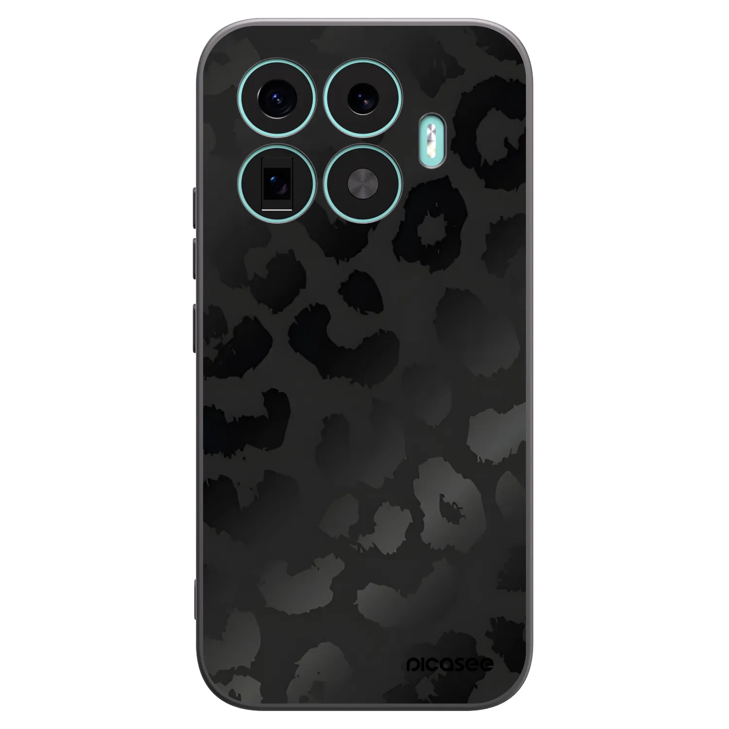 Picasee Xiaomi 17T Hülle - Schwarzes Silikon - Midnight Leopard