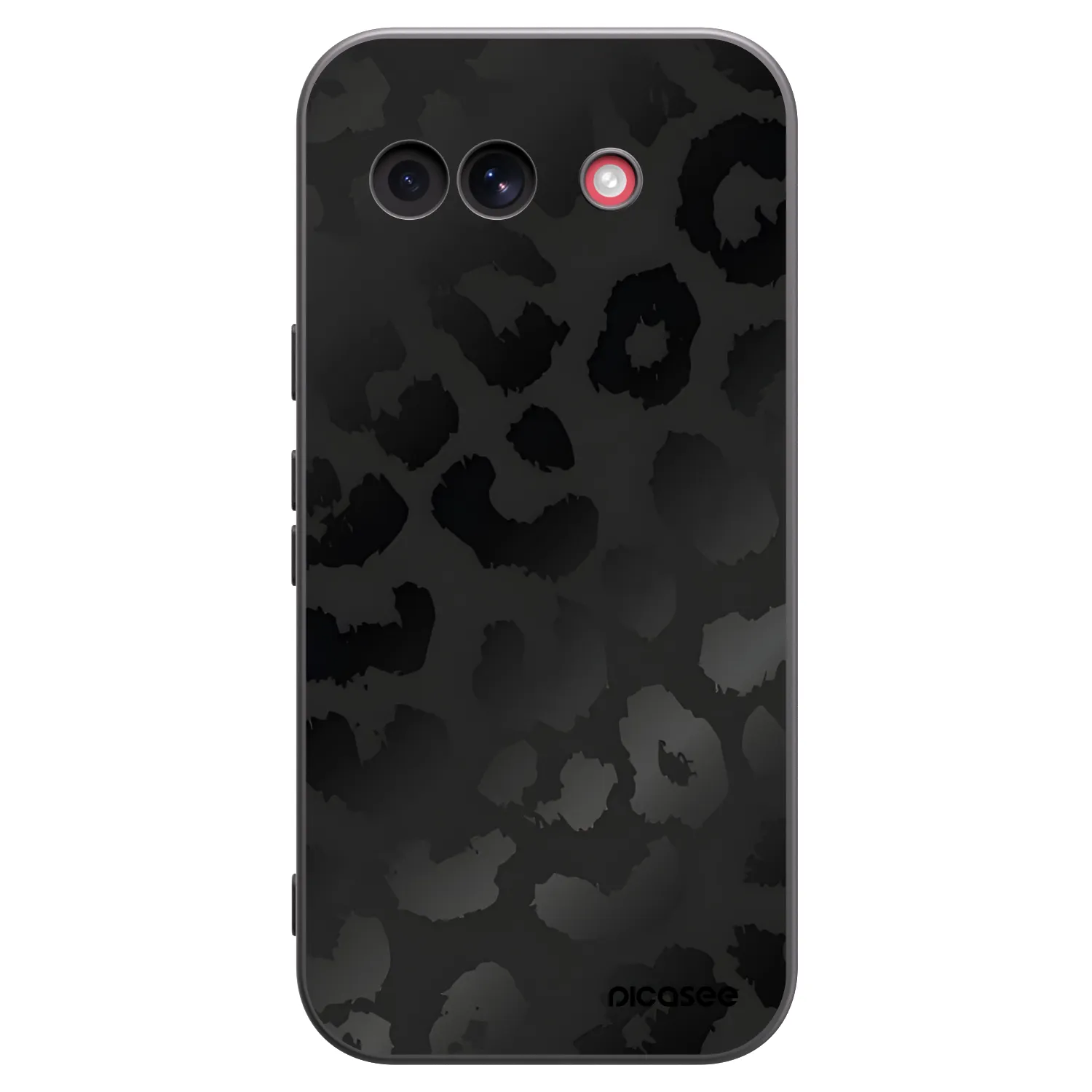 Picasee Google Pixel 10a Hülle - Schwarzes Silikon - Midnight Leopard