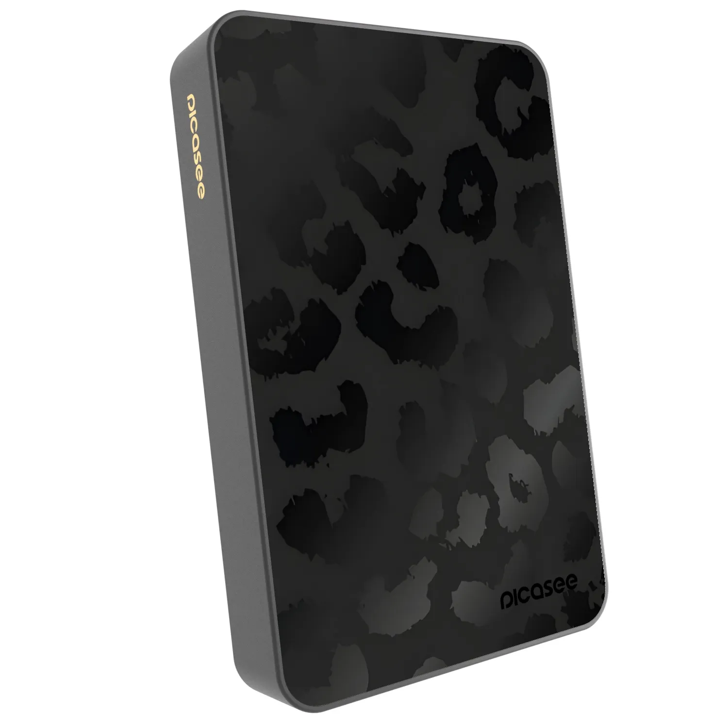 Picasee Powerbank mit MagSafe 10 000 mAh Grau - Midnight Leopard