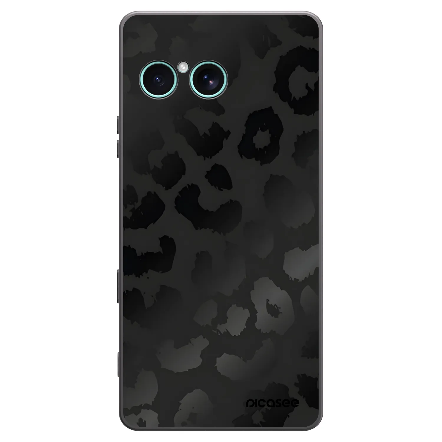 Picasee Sony Xperia 10 VII Hülle - Schwarzes Silikon - Midnight Leopard