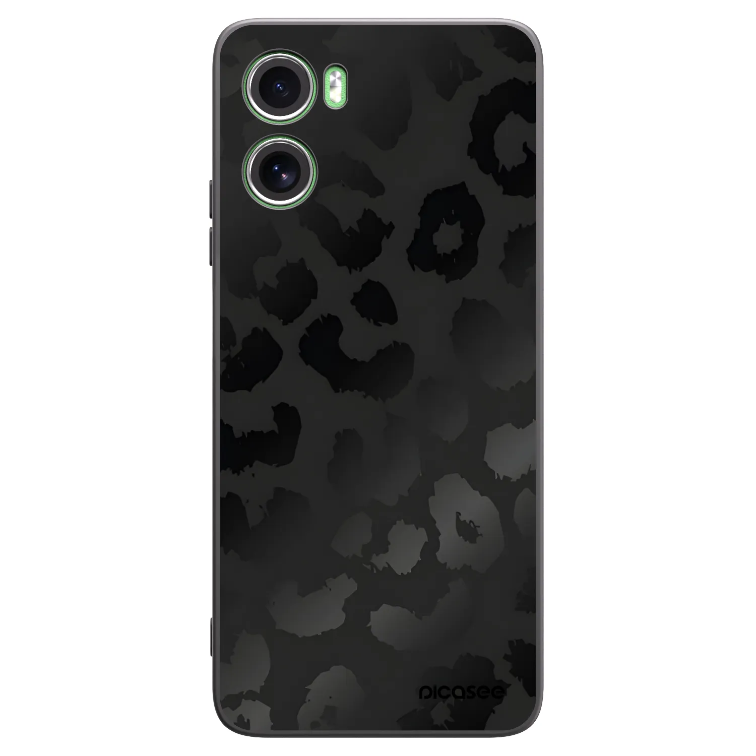 Picasee Motorola Moto G06 Hülle - Schwarzes Silikon - Midnight Leopard