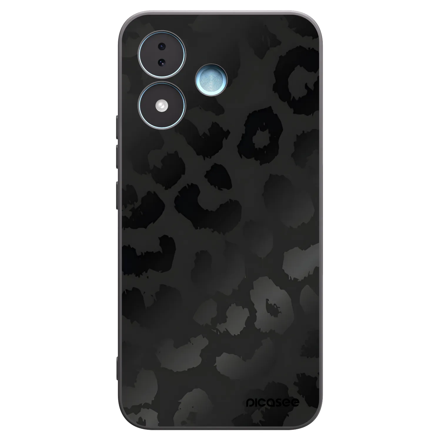 Picasee Xiaomi Redmi Note 17 5G Hülle - Schwarzes Silikon - Midnight Leopard