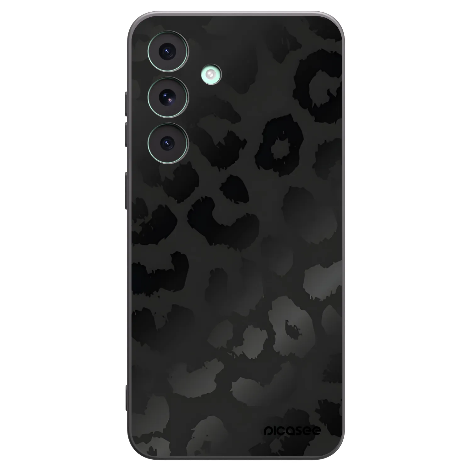 Picasee Samsung Galaxy S26 FE Hülle - Schwarzes Silikon - Midnight Leopard