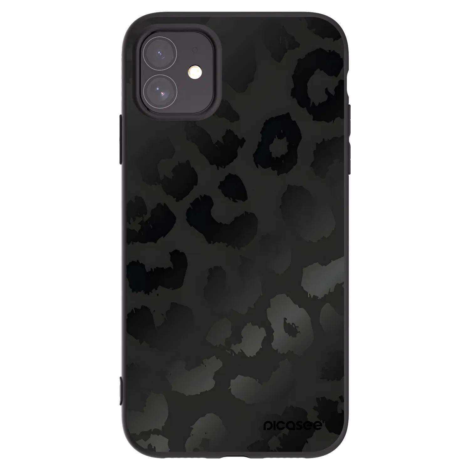Picasee Apple iPhone 11 Hülle - Schwarzes Silikon - Midnight Leopard