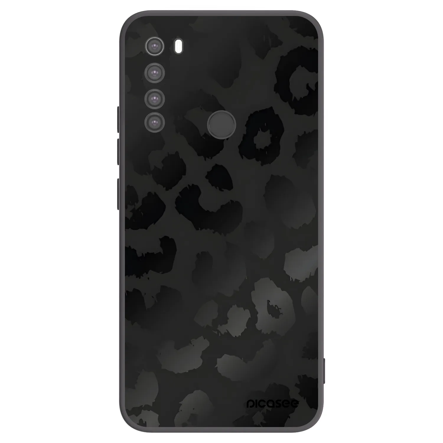 Picasee Xiaomi Redmi Note 8 Hülle - Schwarzes Silikon - Midnight Leopard