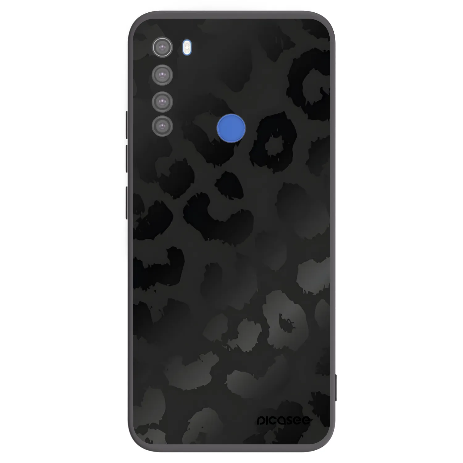 Picasee Xiaomi Redmi Note 8T Hülle - Schwarzes Silikon - Midnight Leopard