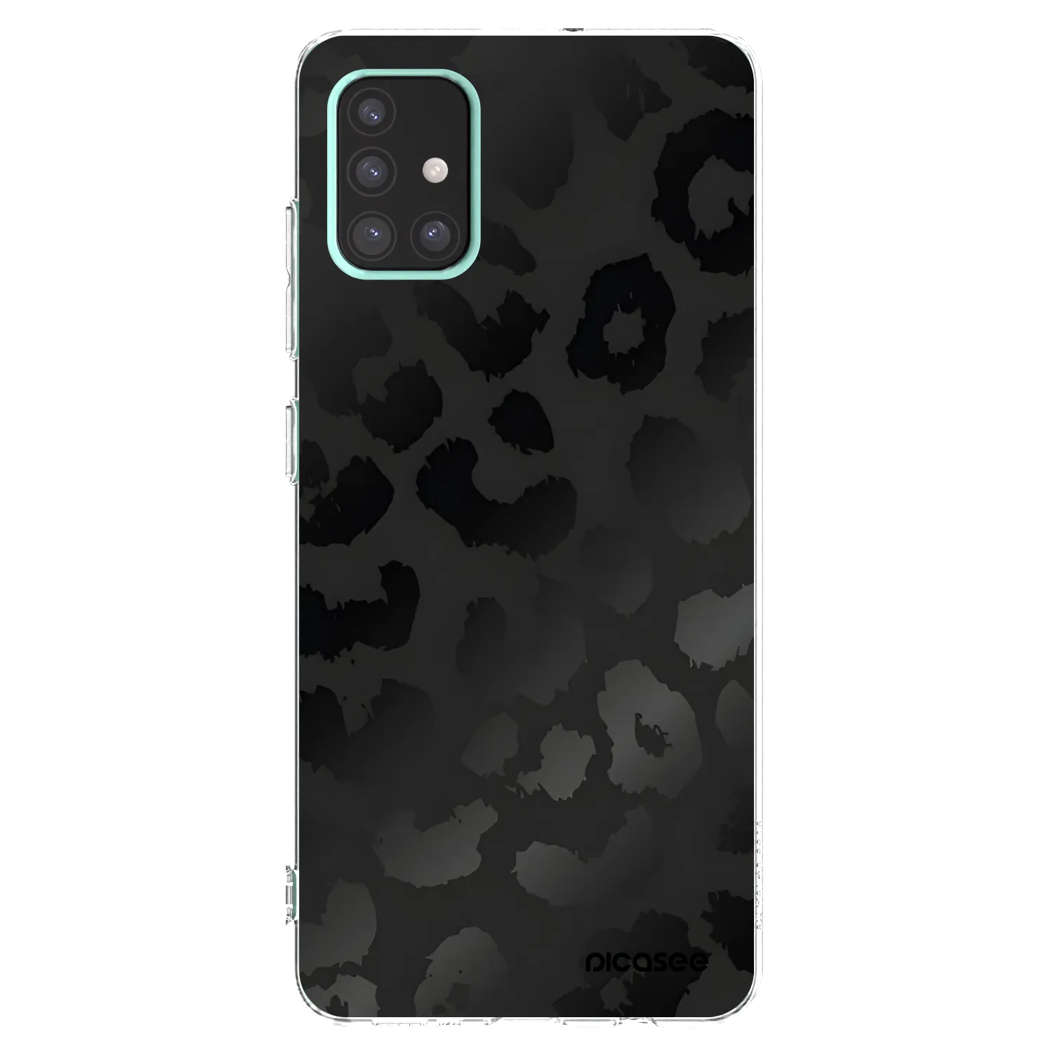Picasee Samsung Galaxy A51 A515F Hülle - Transparentes Silikon - Midnight Leopard