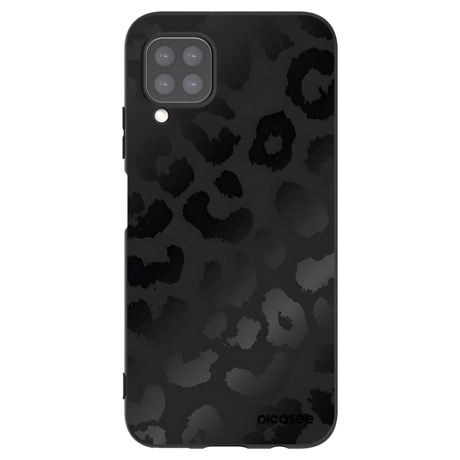Picasee Huawei P40 Lite Hülle - Schwarzes Silikon - Midnight Leopard