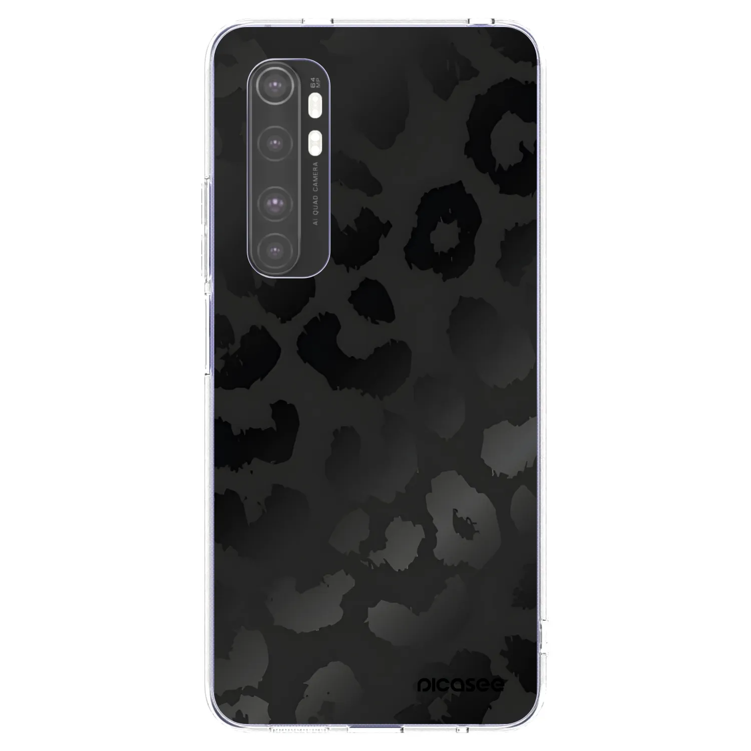 Picasee Xiaomi Mi Note 10 Lite Hülle - Transparentes Silikon - Midnight Leopard