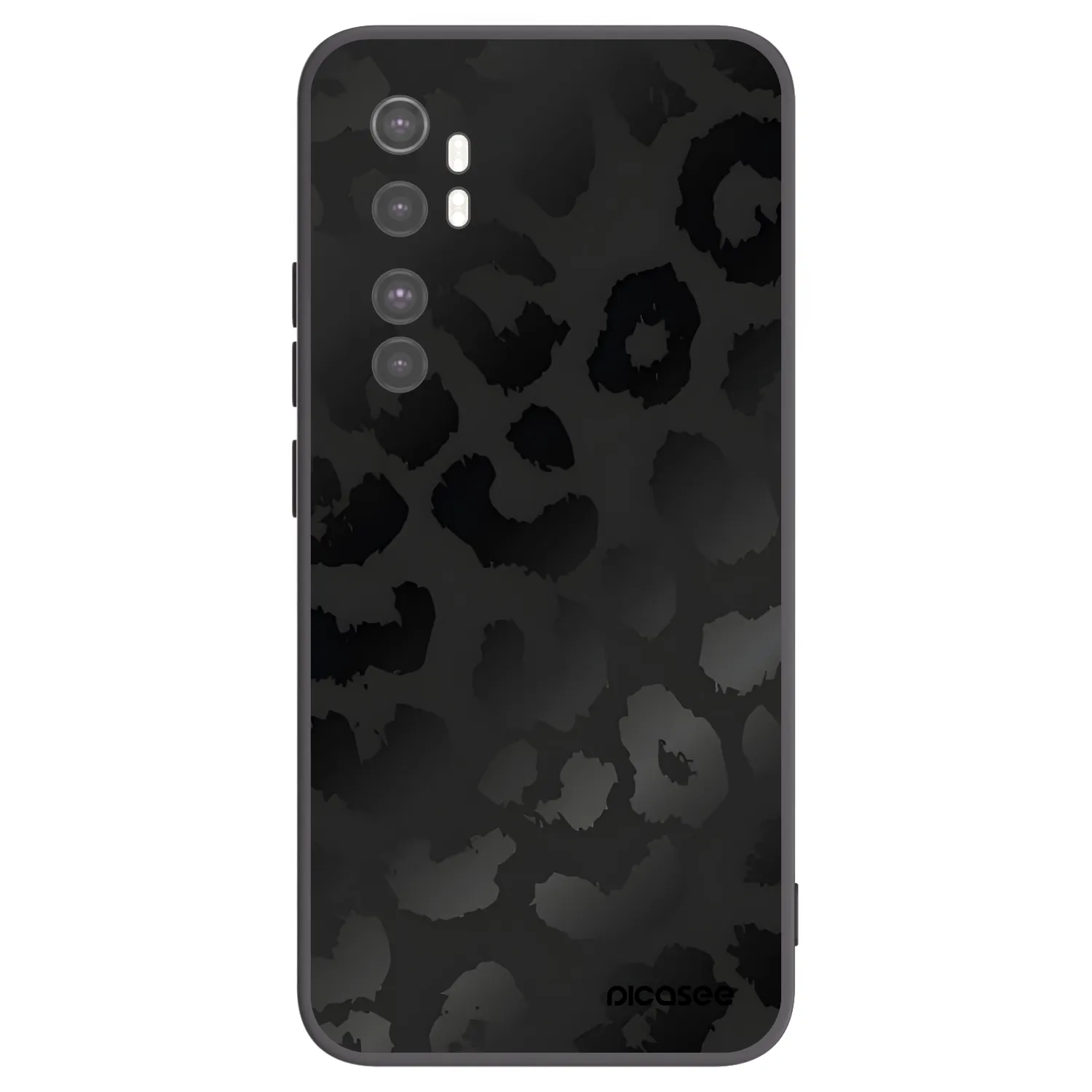 Picasee Xiaomi Mi Note 10 Lite Hülle - Schwarzes Silikon - Midnight Leopard