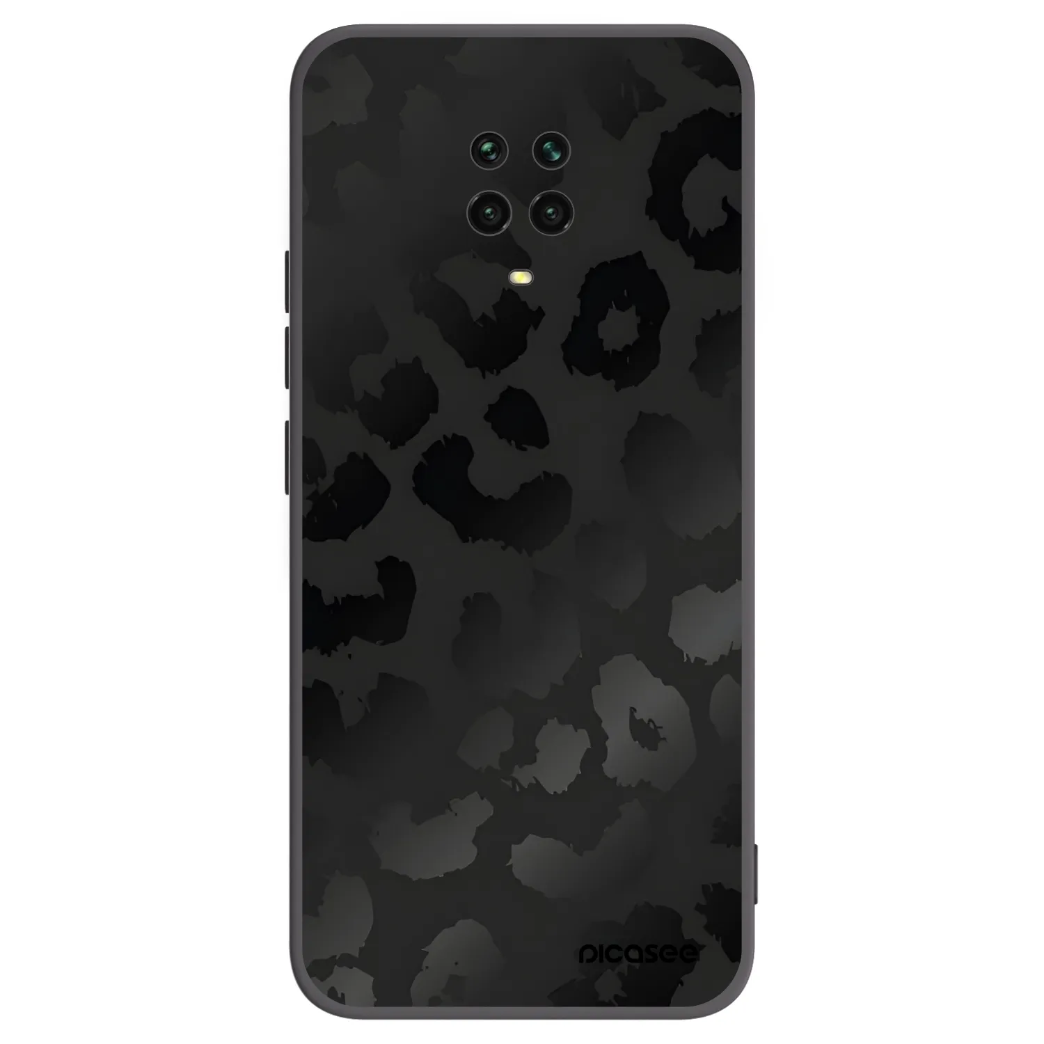 Picasee Xiaomi Redmi Note 9S Hülle - Schwarzes Silikon - Midnight Leopard