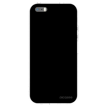 Picasee Apple iPhone 5/5S/SE Hülle - Transparentes Silikon - Black Bliss