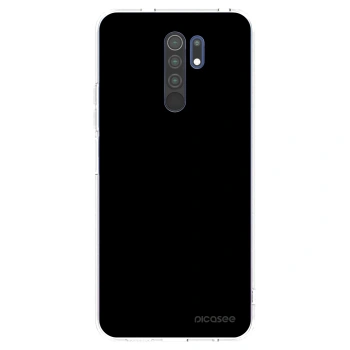 Picasee Xiaomi Redmi 9 Hülle - Transparentes Silikon - Black Bliss