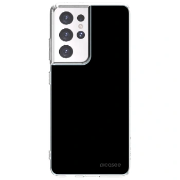 Picasee Samsung Galaxy S21 Ultra 5G G998B Hülle - Transparentes Silikon - Black Bliss