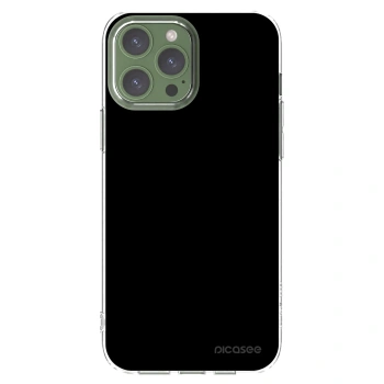Picasee Apple iPhone 13 Pro Max Hülle - Transparentes Silikon - Black Bliss